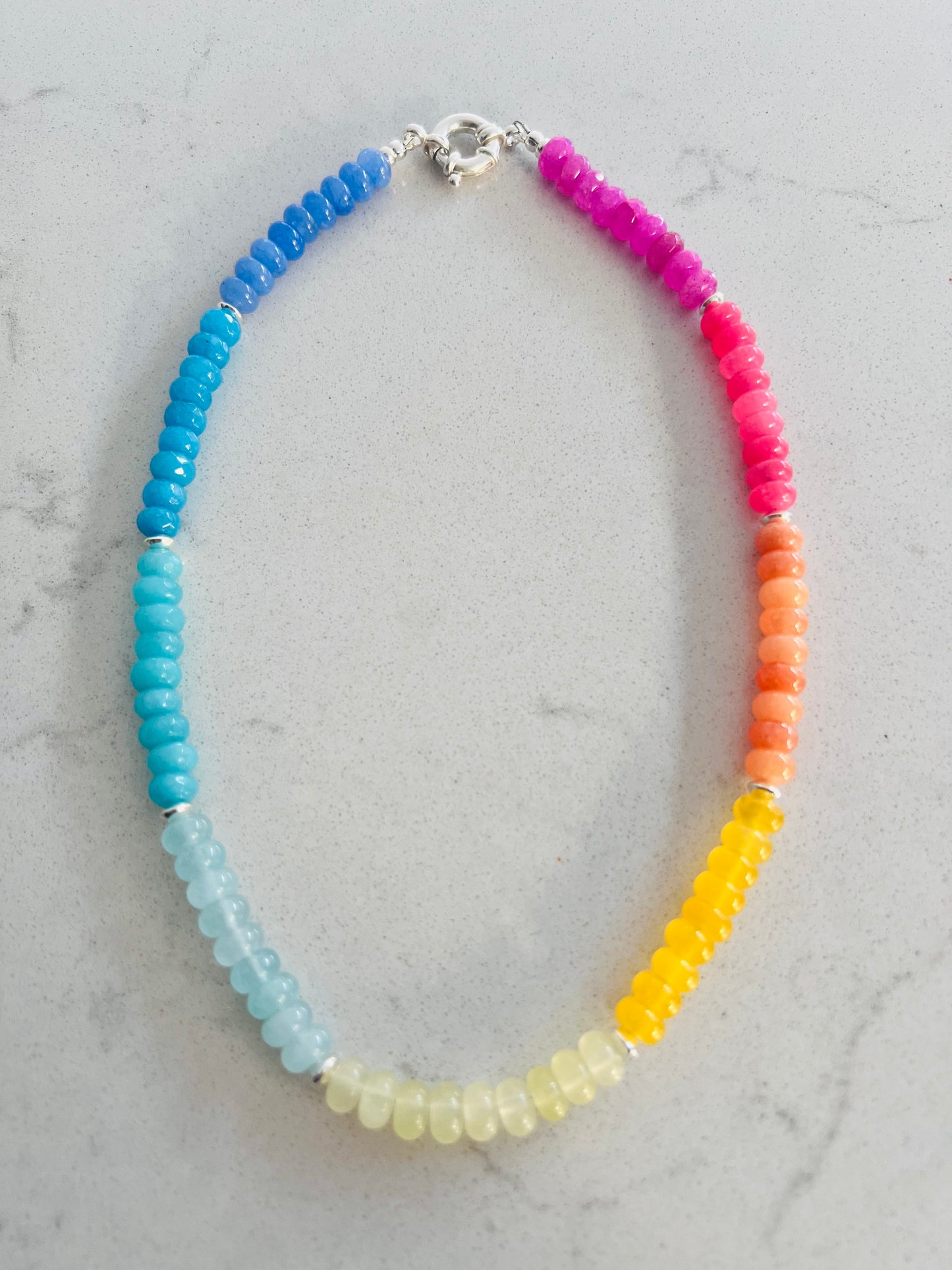 Rainbow Gemstone Necklace 🌈