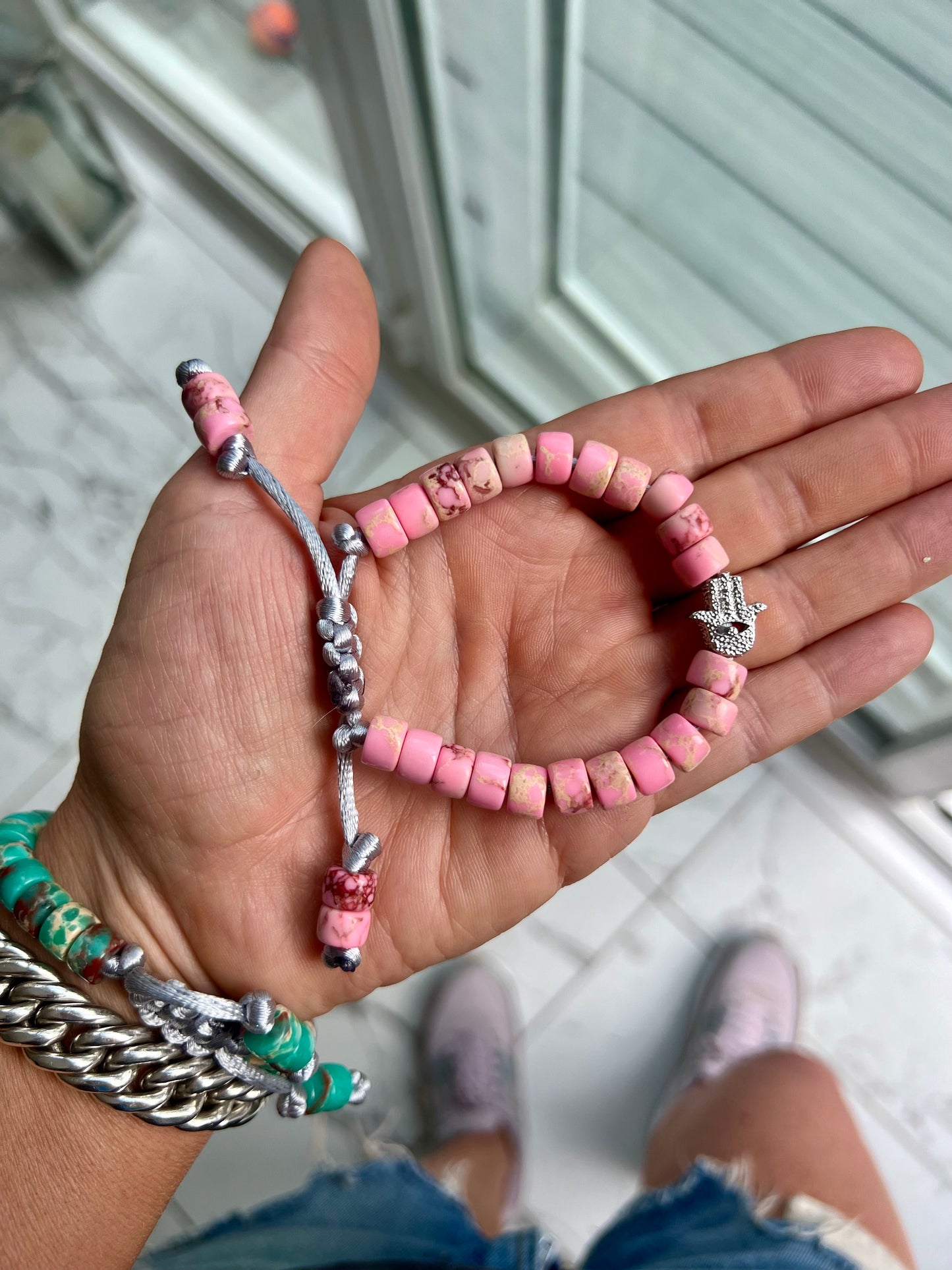 Baby Pink Jasper Gemstone Bracelet