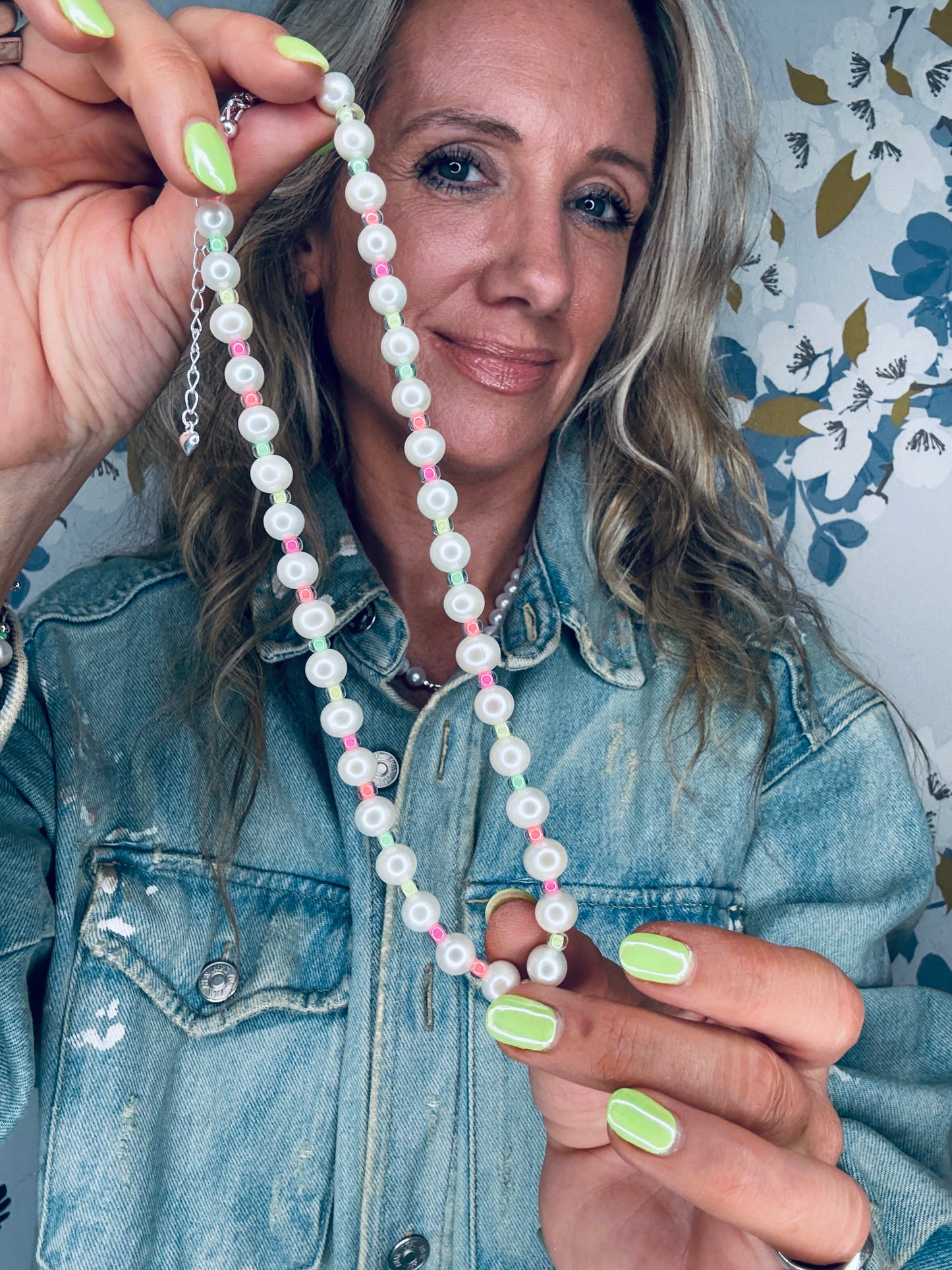 Neon Freshwater Pearl Necklace