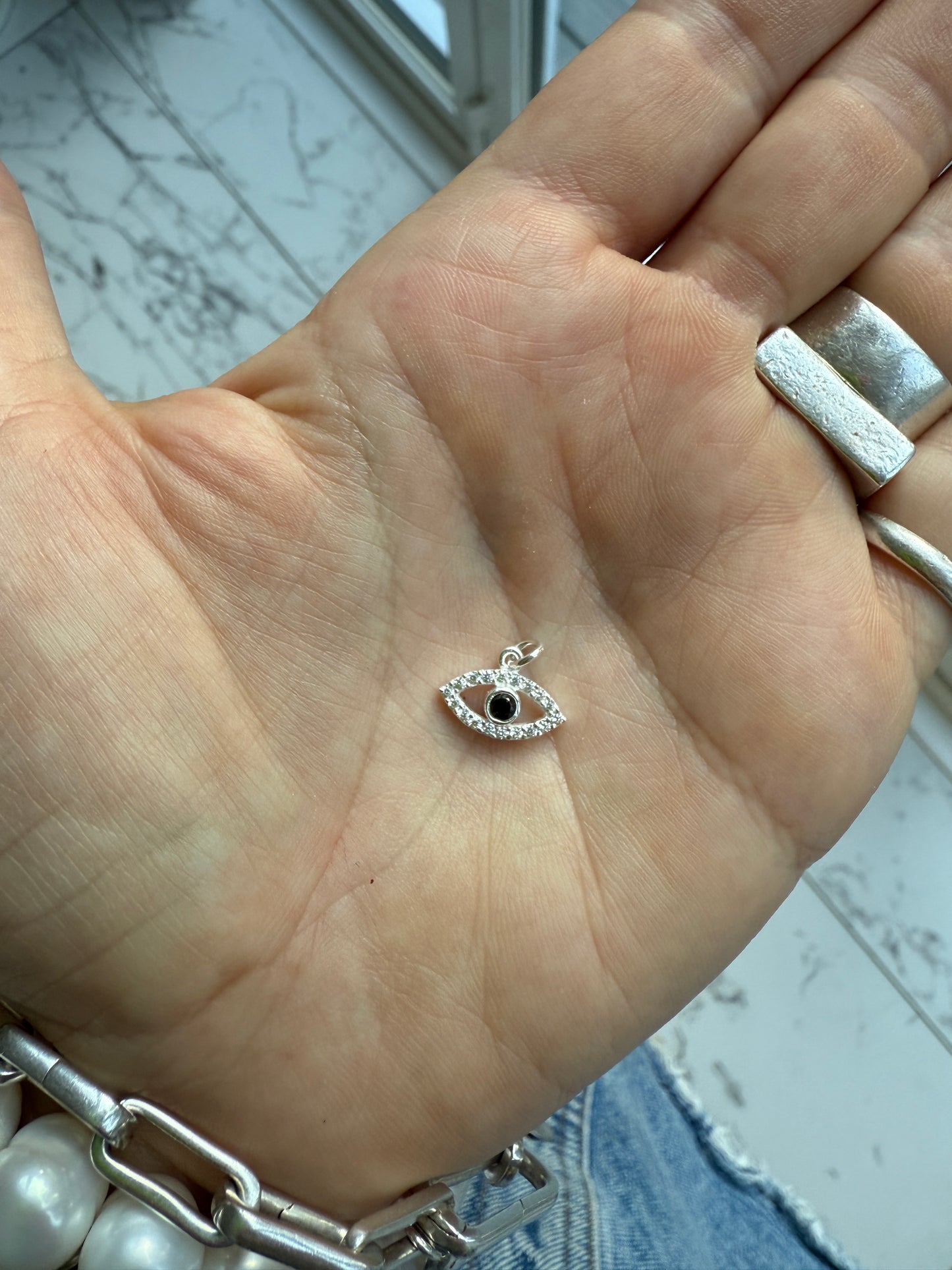 Sterling Silver Evil Eye Charm