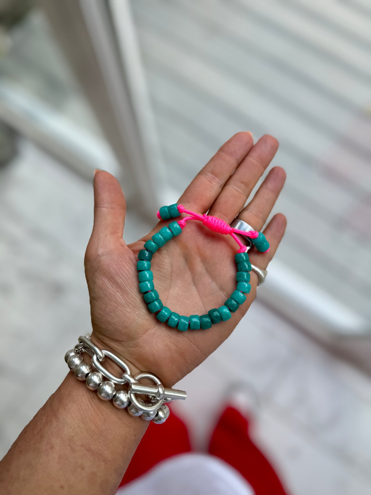 Teal Jade Forte Gemstone Bracelet