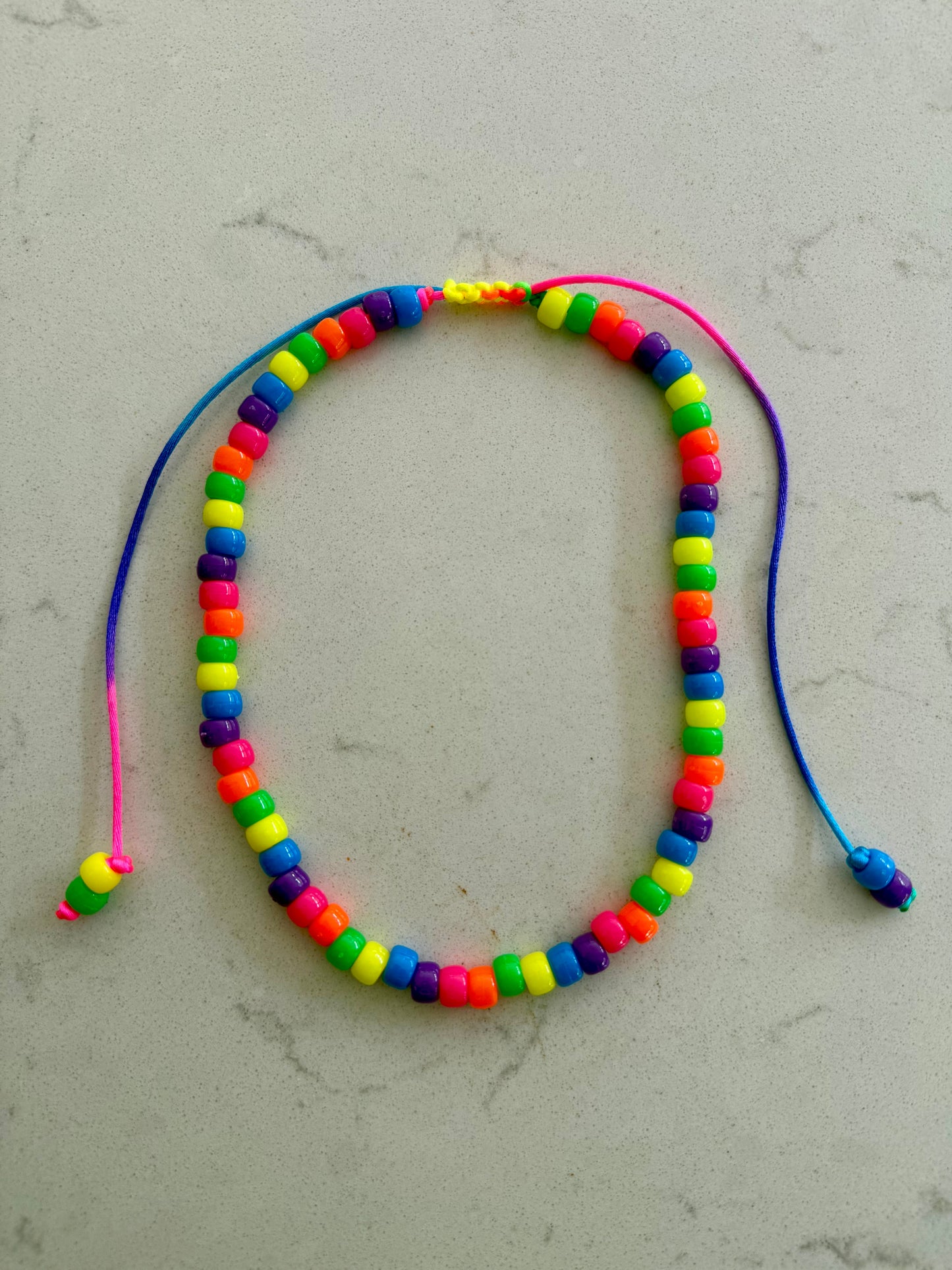 Neon Beaded Necklace 2.0