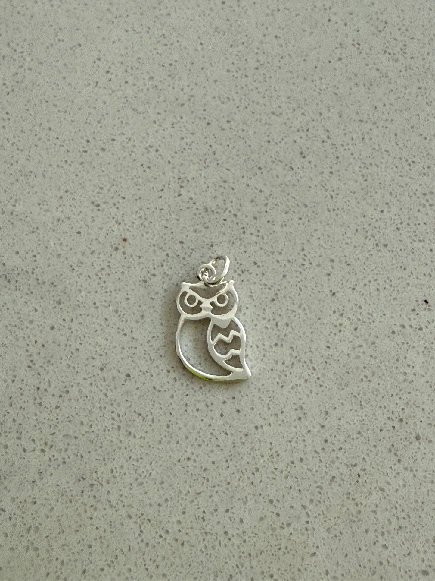 Sterling Silver Outline Owl Charm