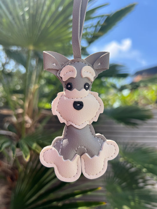 Grey Schnauzer Bag Charm