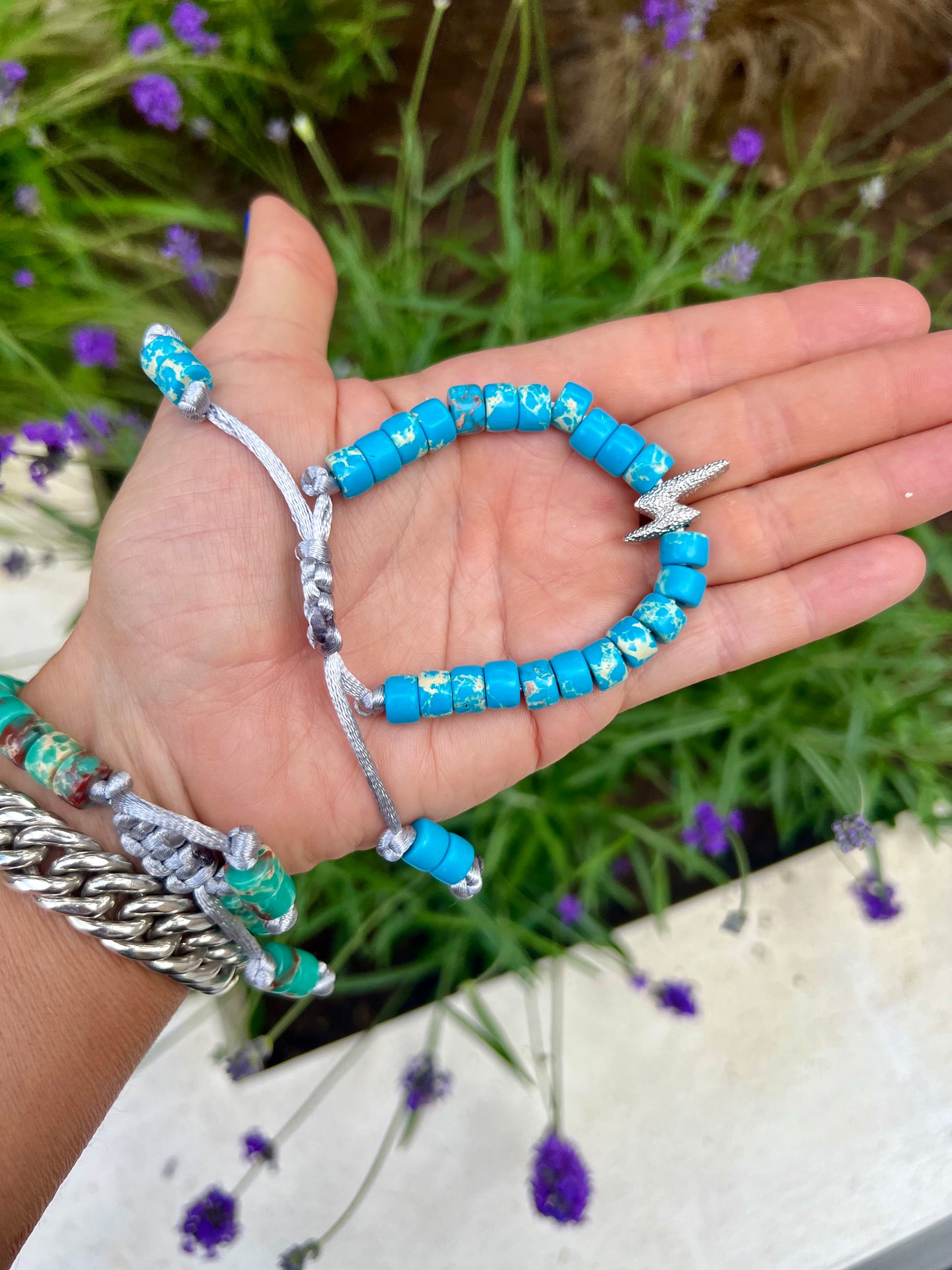 Blue Jasper Gemstone Bracelet 💘