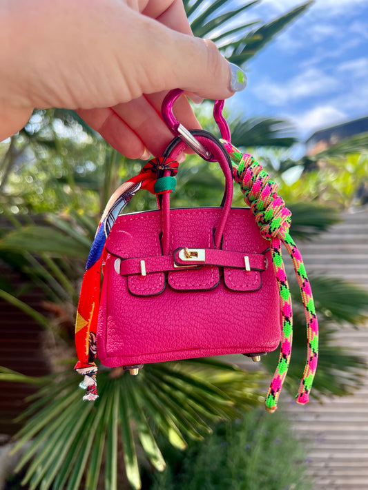 Pink Mini Birkin Bag Charm