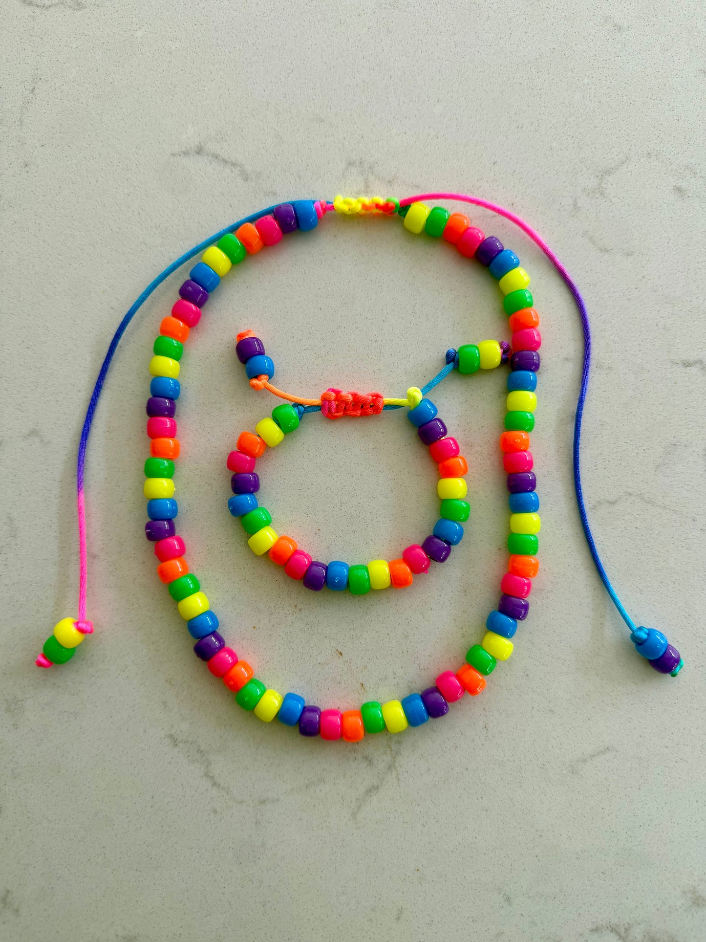Neon Beaded Necklace 2.0