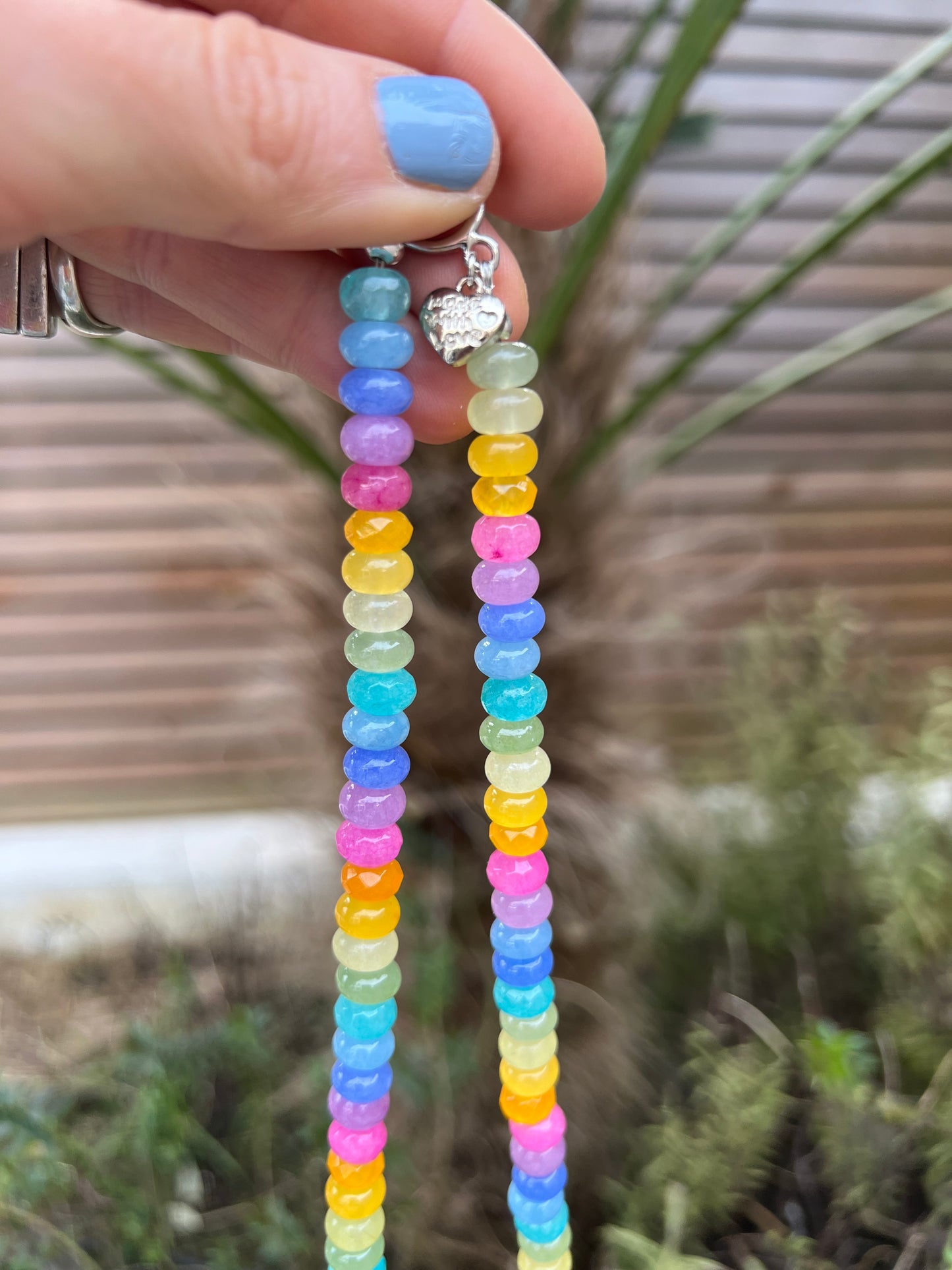 Pastel Gemstone Beaded Necklace 🍬