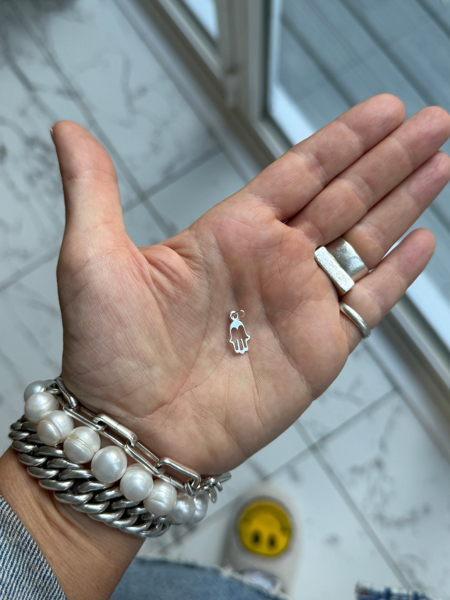 Sterling Silver Hamsa Hand Charm