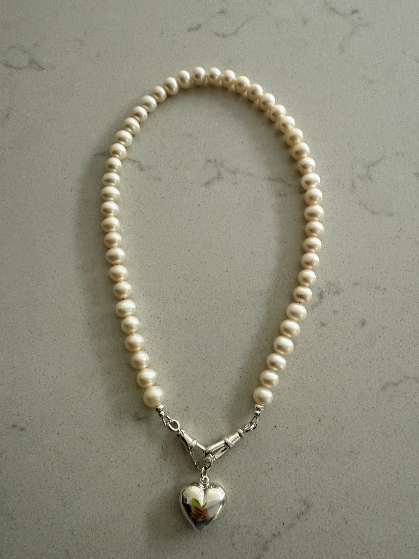 Pearl Necklace with Double Albert Clasp