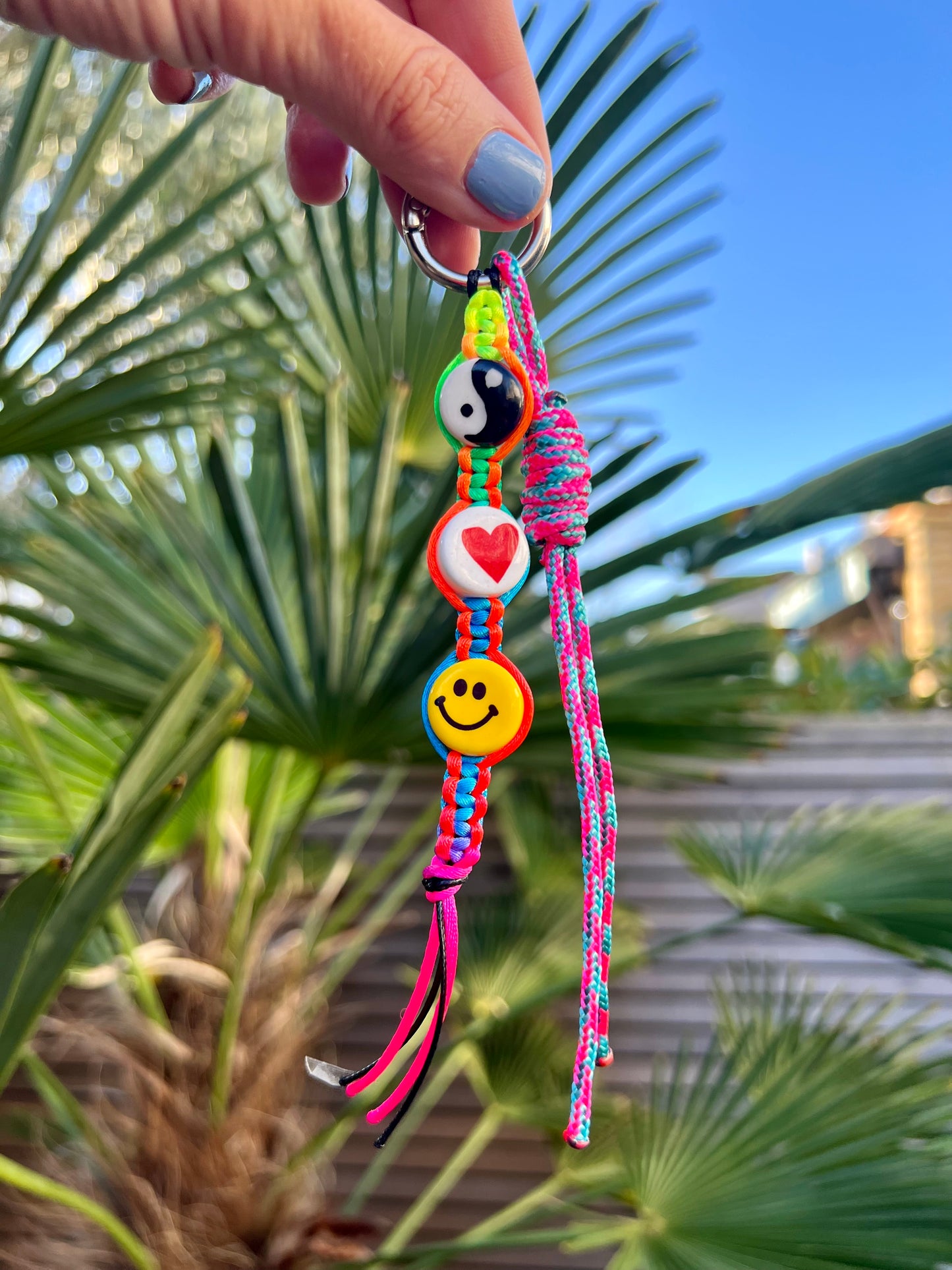 Peace, Love & Happiness Bag Charm 3