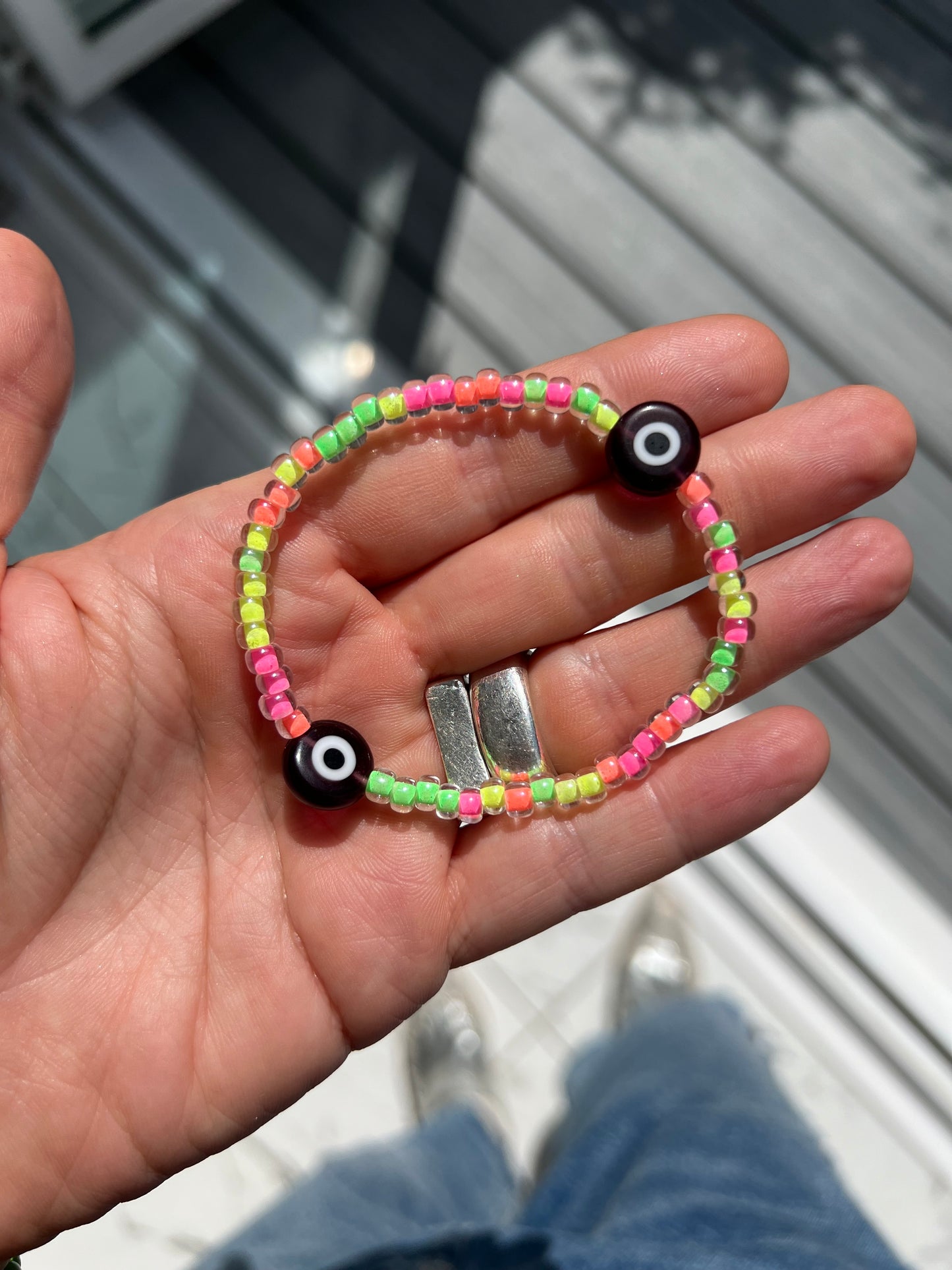 Neon Evil Eye Bracelet