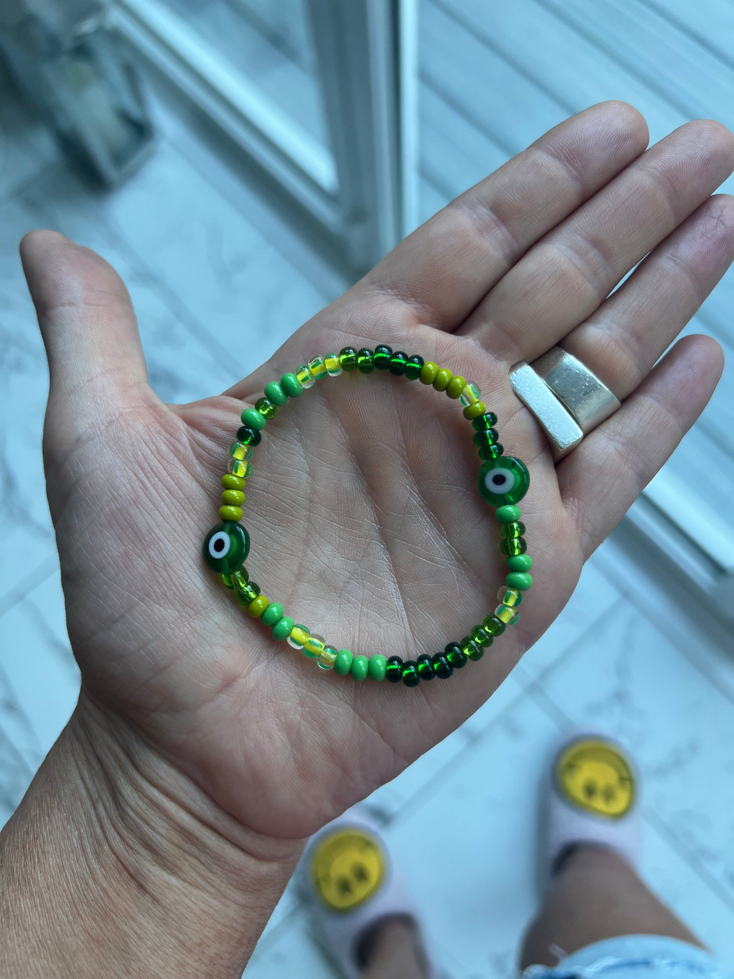 Green Evil Eye Bracelet