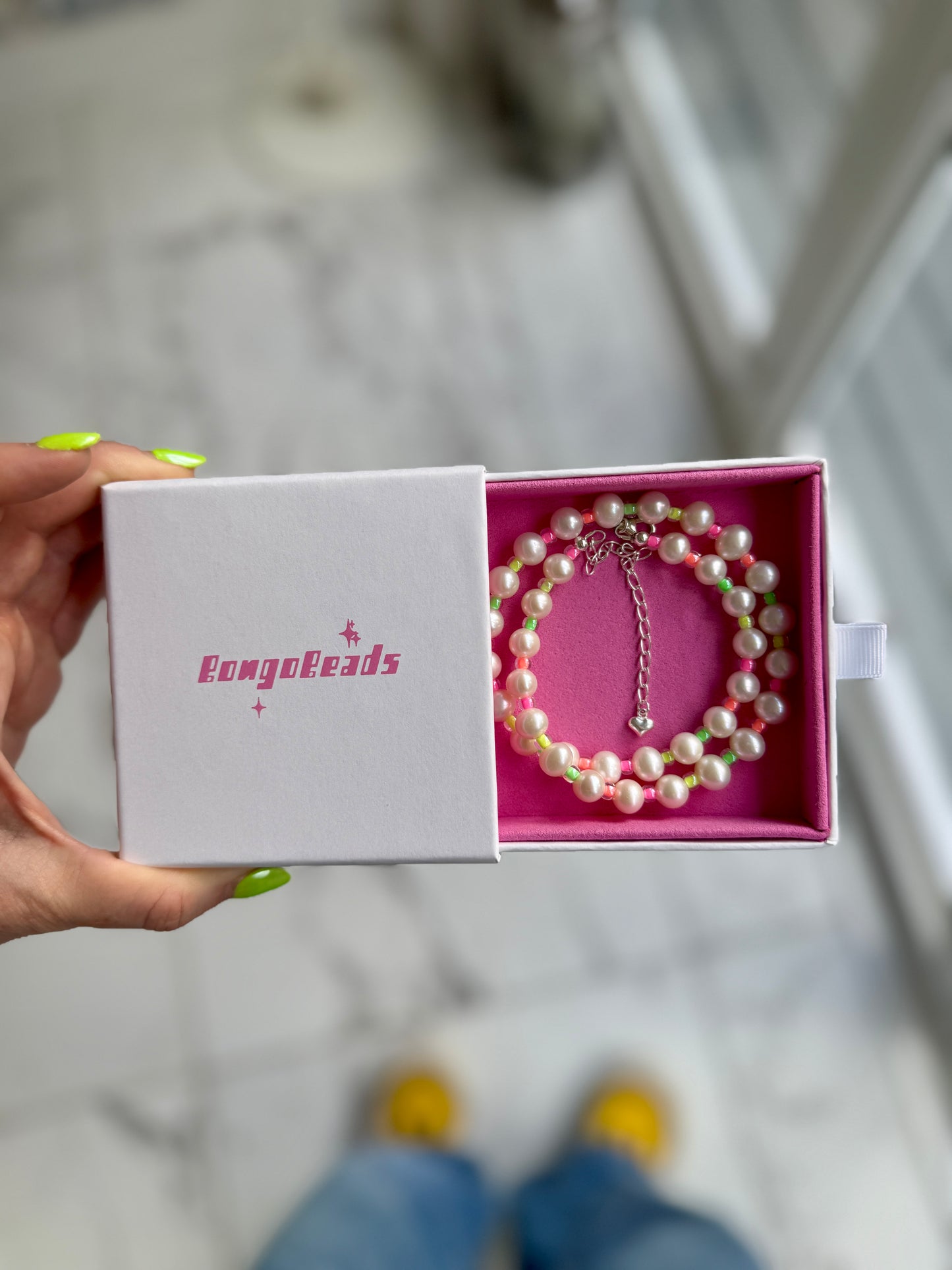 Neon Freshwater Pearl Necklace