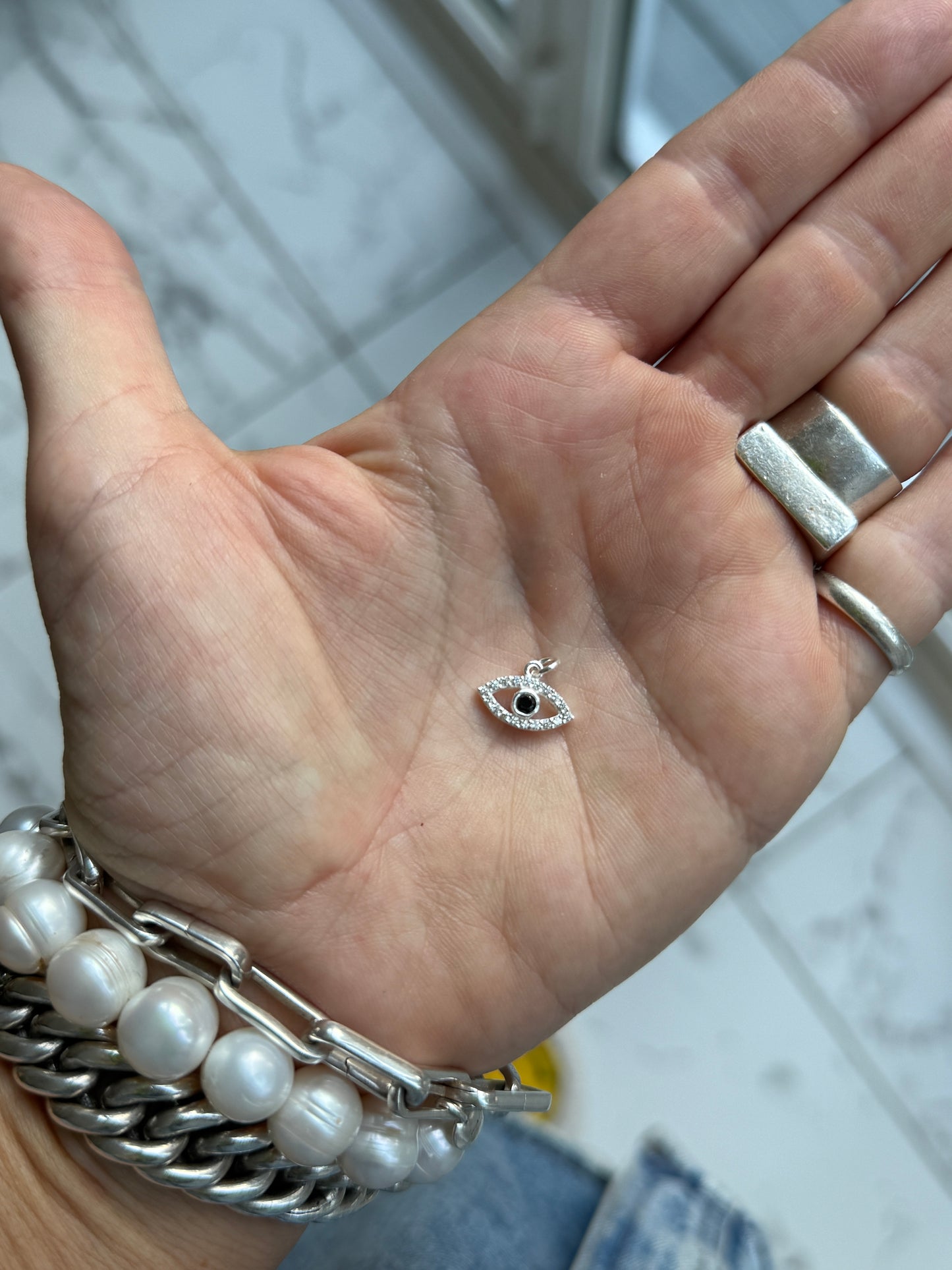 Sterling Silver Evil Eye Charm