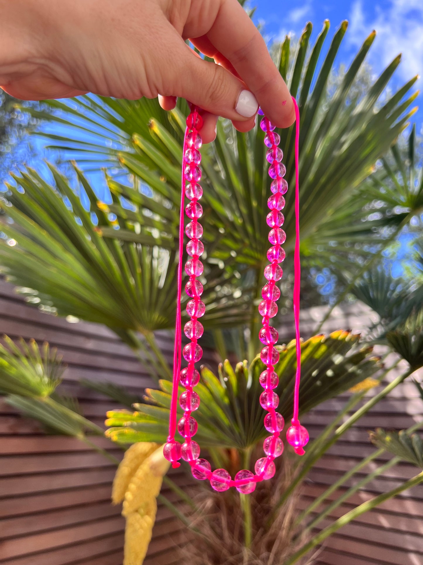 Barbie Pink Hand Knotted Necklace 🩷