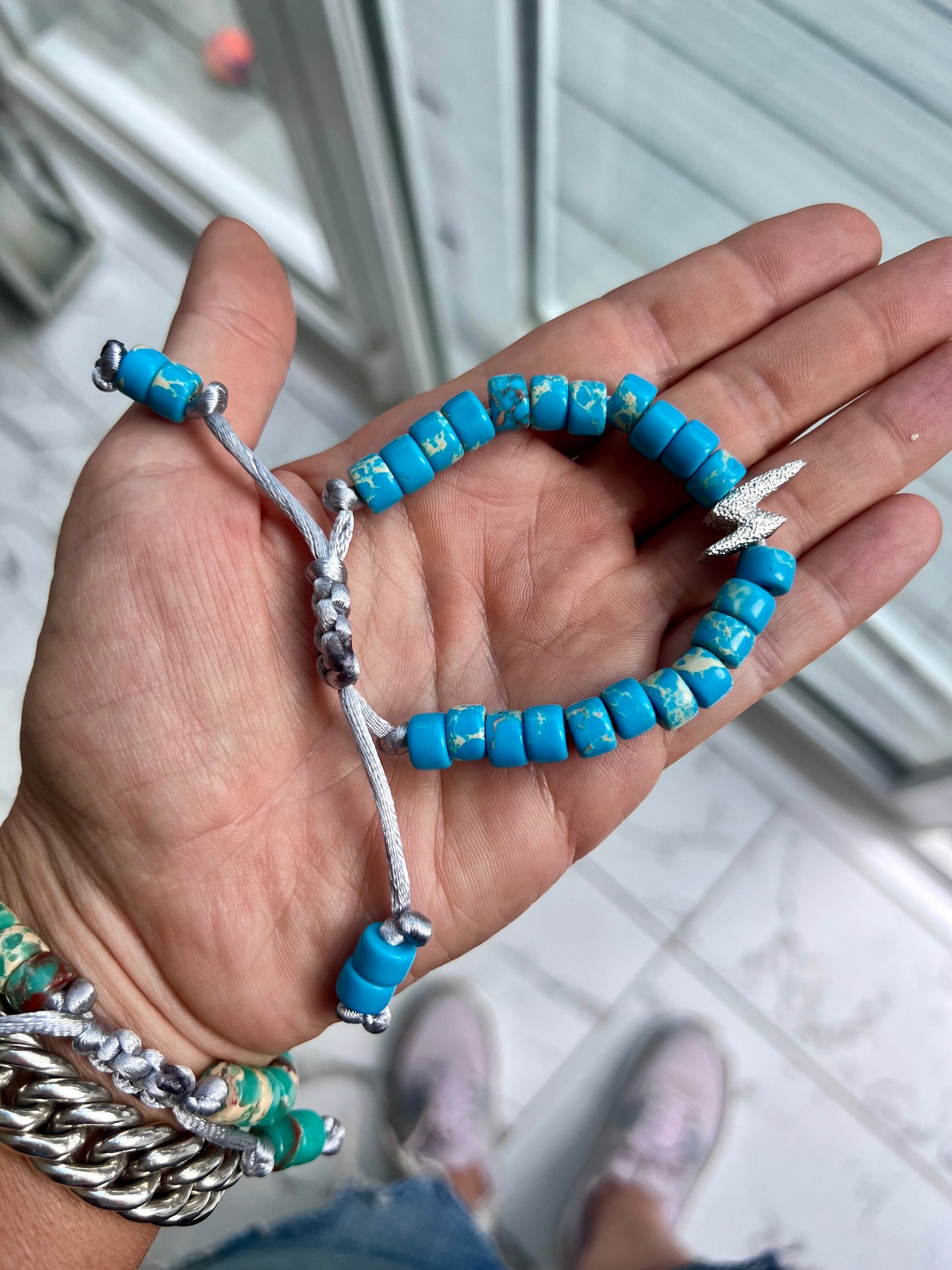 Blue Jasper Gemstone Bracelet 💘