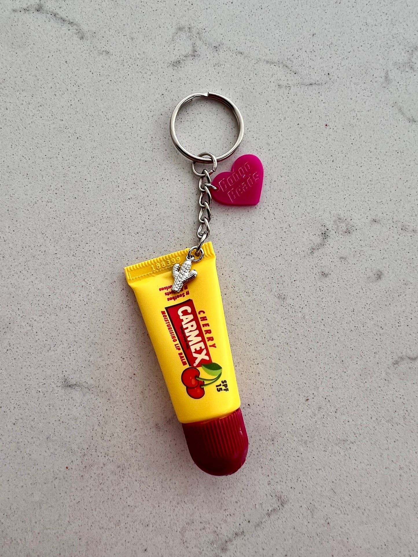 Carmex Lip Balm Key Ring (Cherry Flavour)