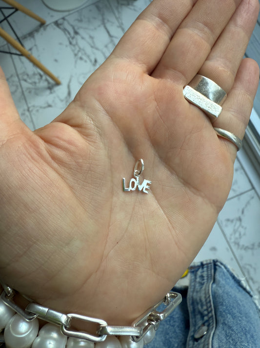 Sterling Silver LOVE Charm