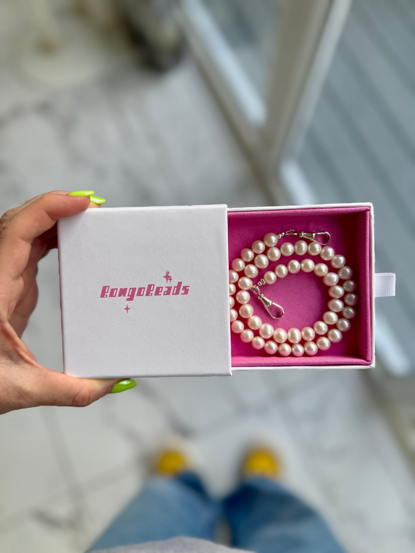 Pearl Necklace with Double Albert Clasp