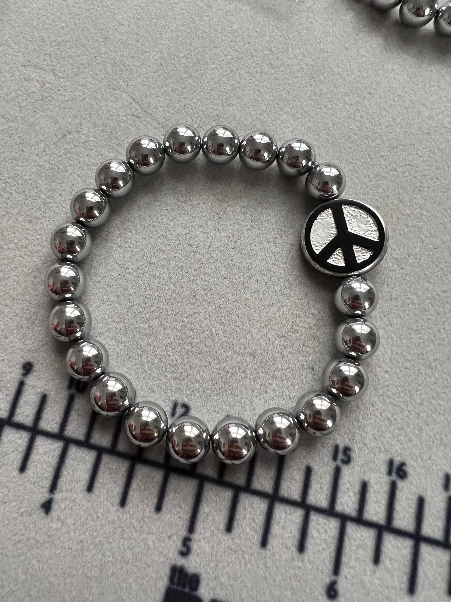 Hematite Peace Bracelet ☮️