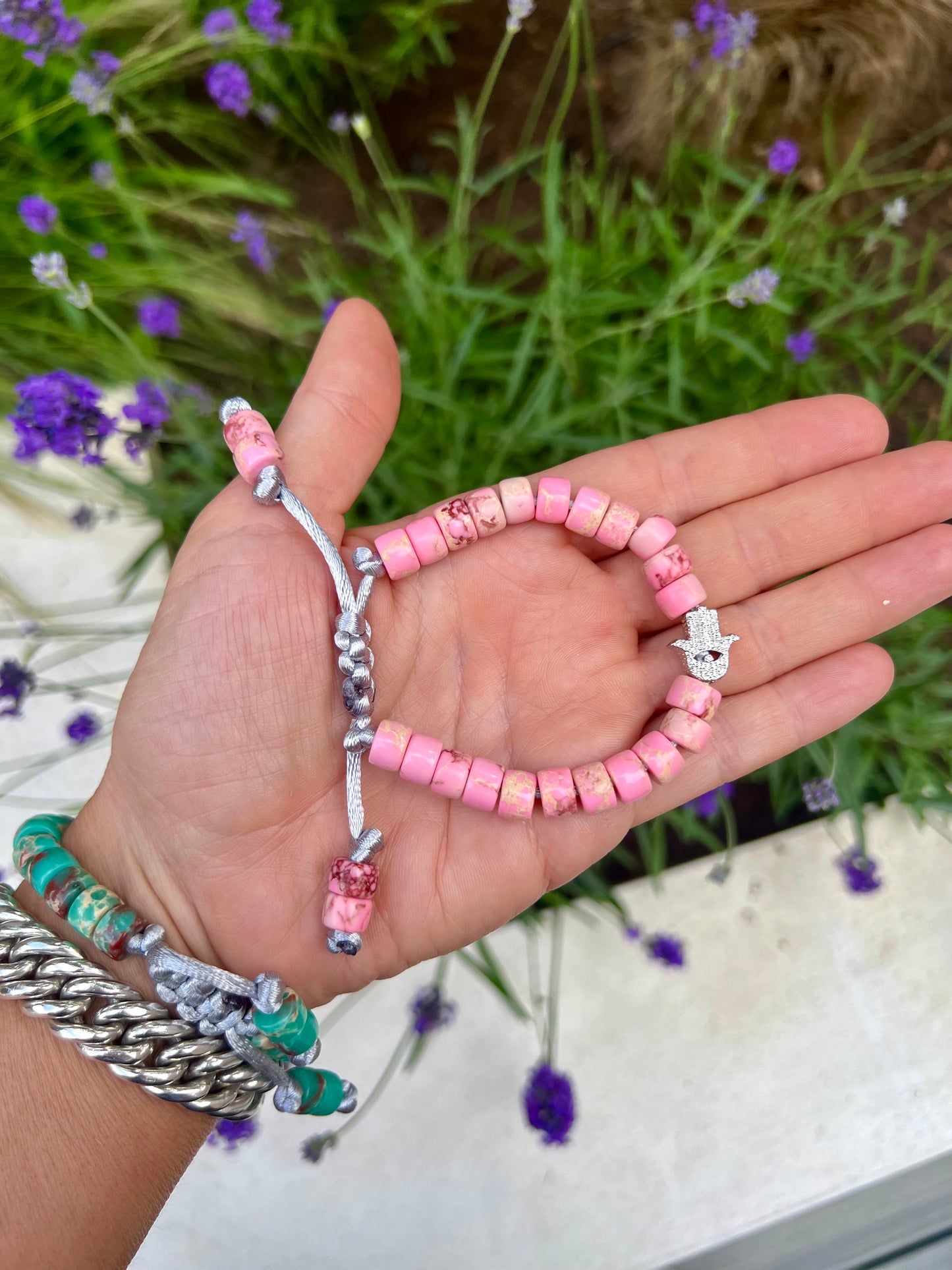 Baby Pink Jasper Gemstone Bracelet