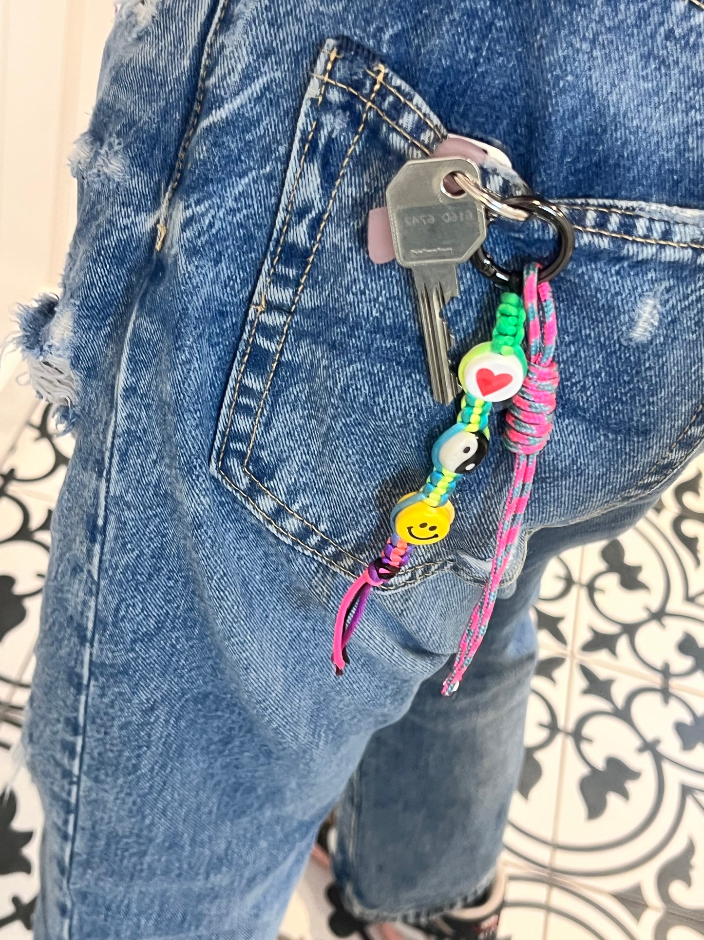 Peace, Love & Happiness Bag Charm 2