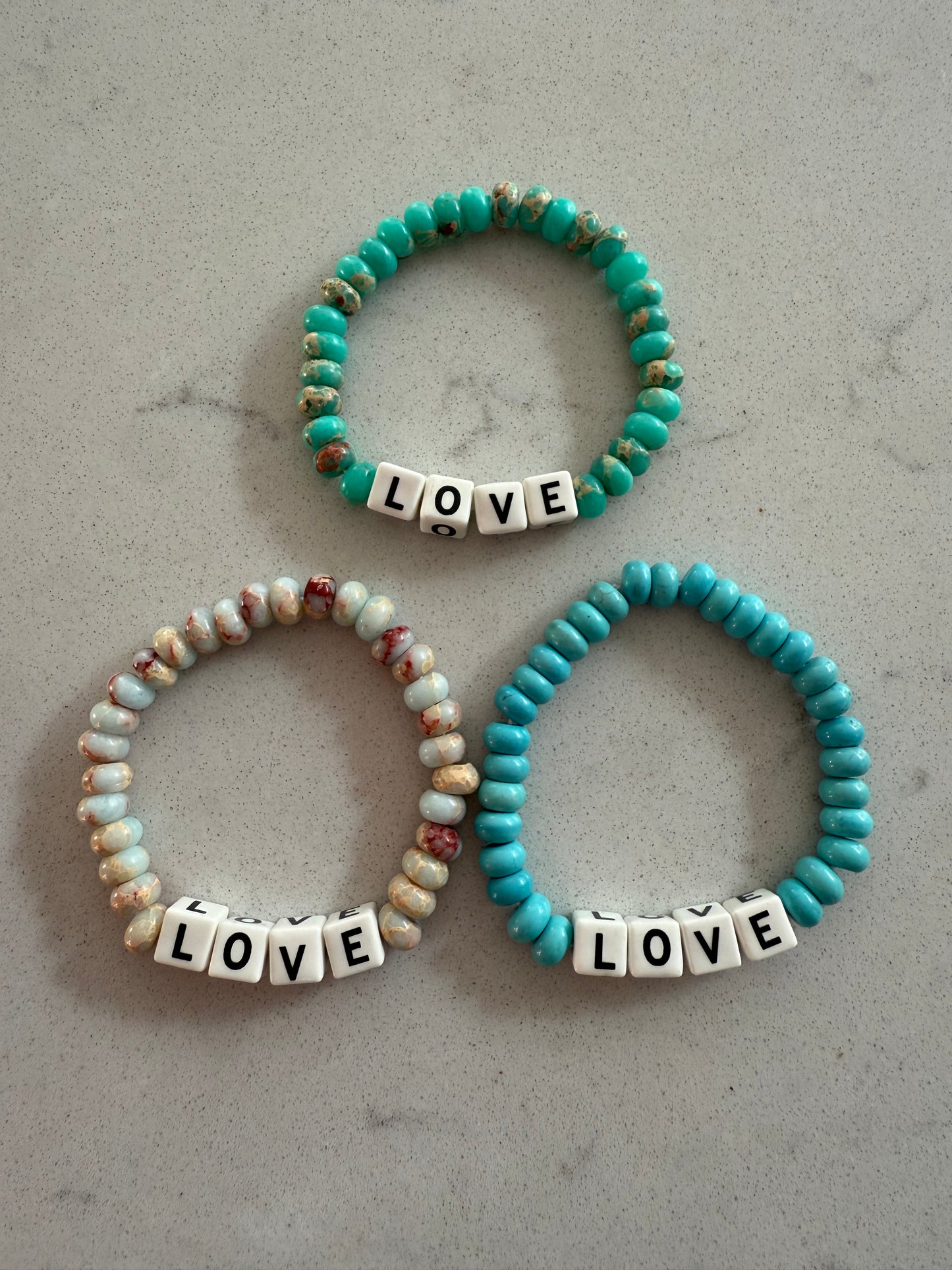 Gemstone LOVE Bracelets