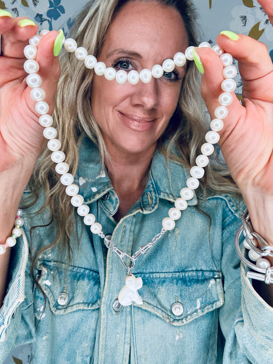 Pearl Necklace with Double Albert Clasp