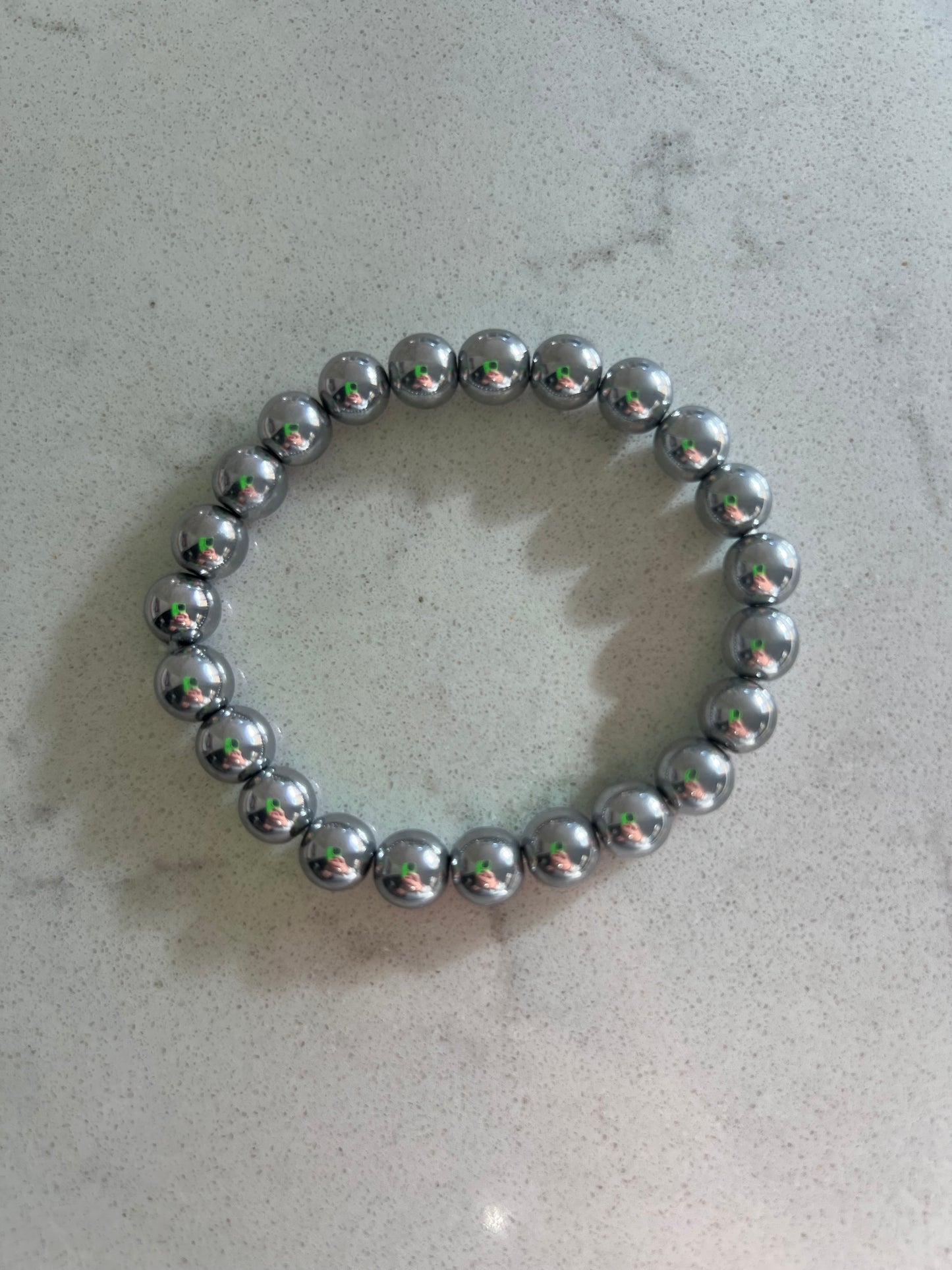 Hematite Silver Bracelet