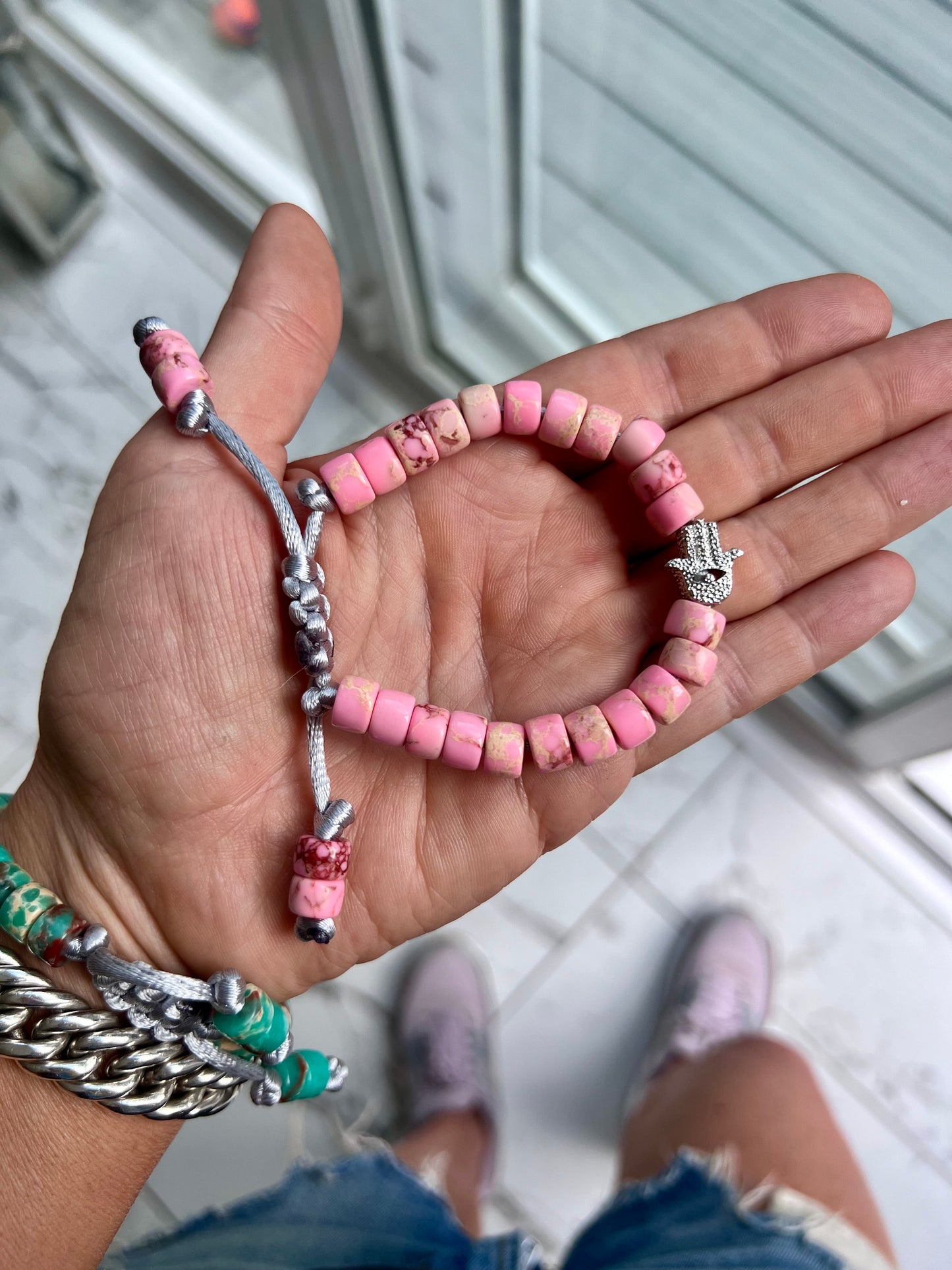 Baby Pink Jasper Gemstone Bracelet