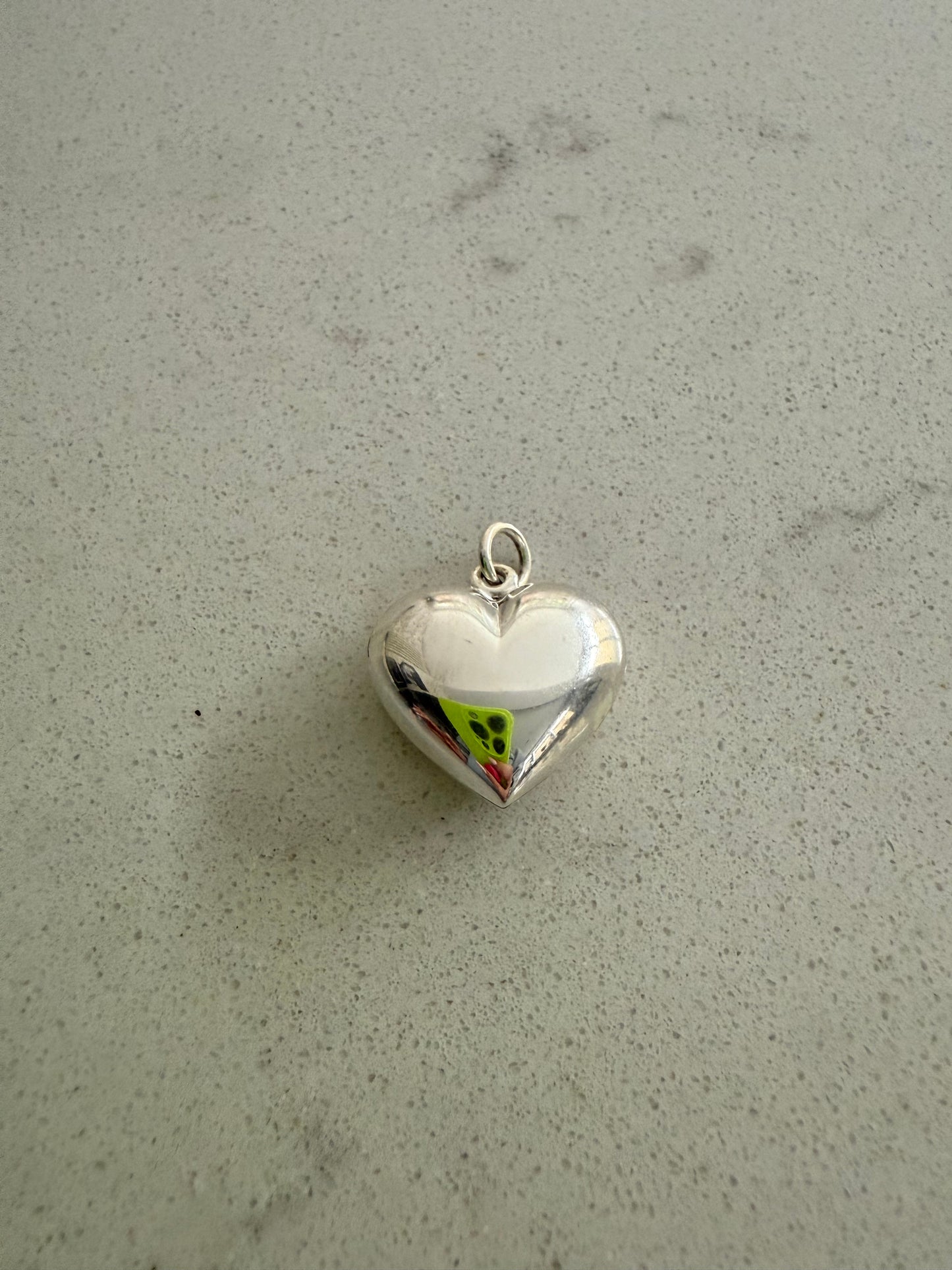 Sterling Silver Puffy Heart Pendant