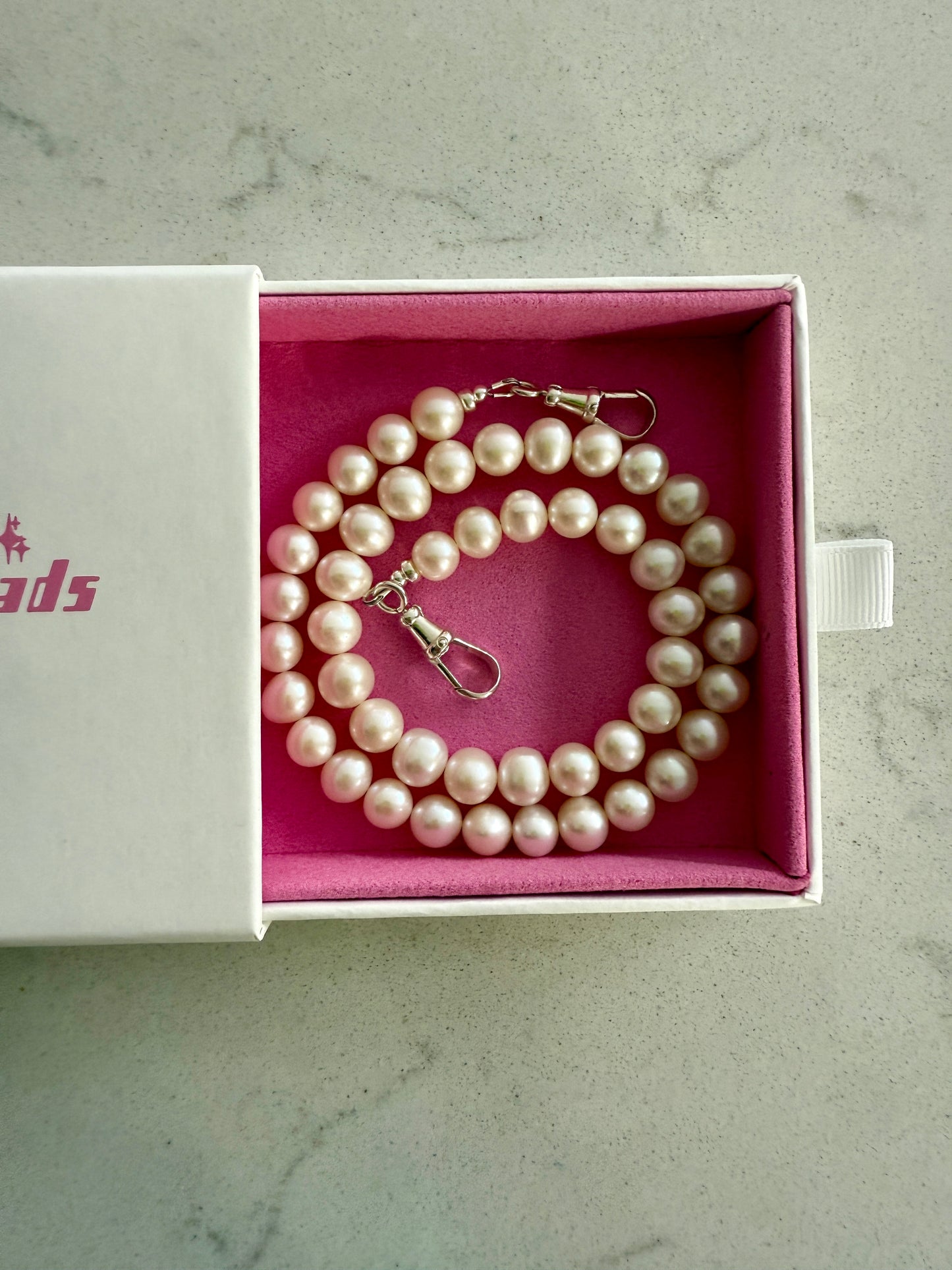 Pearl Necklace with Double Albert Clasp