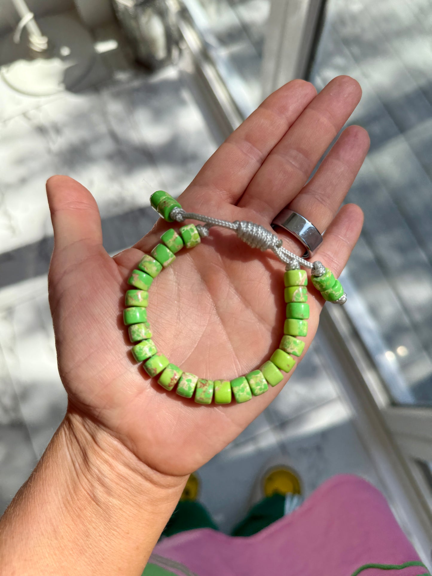 Green Jasper Gemstone Bracelet