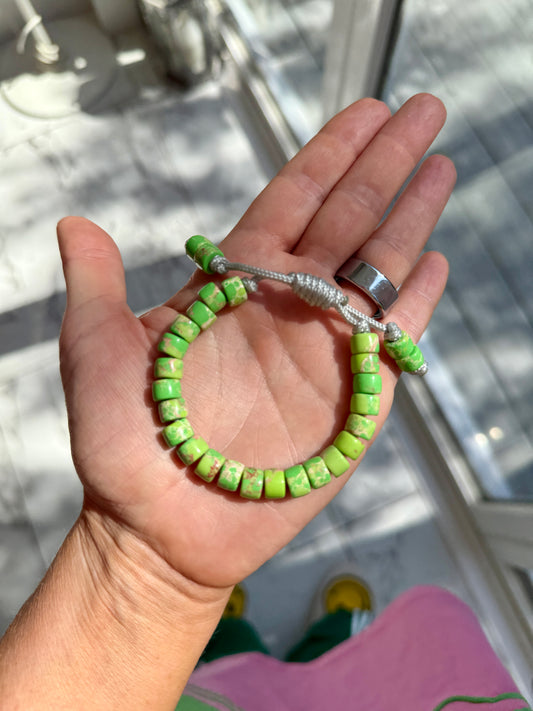 Green Jasper Gemstone Bracelet