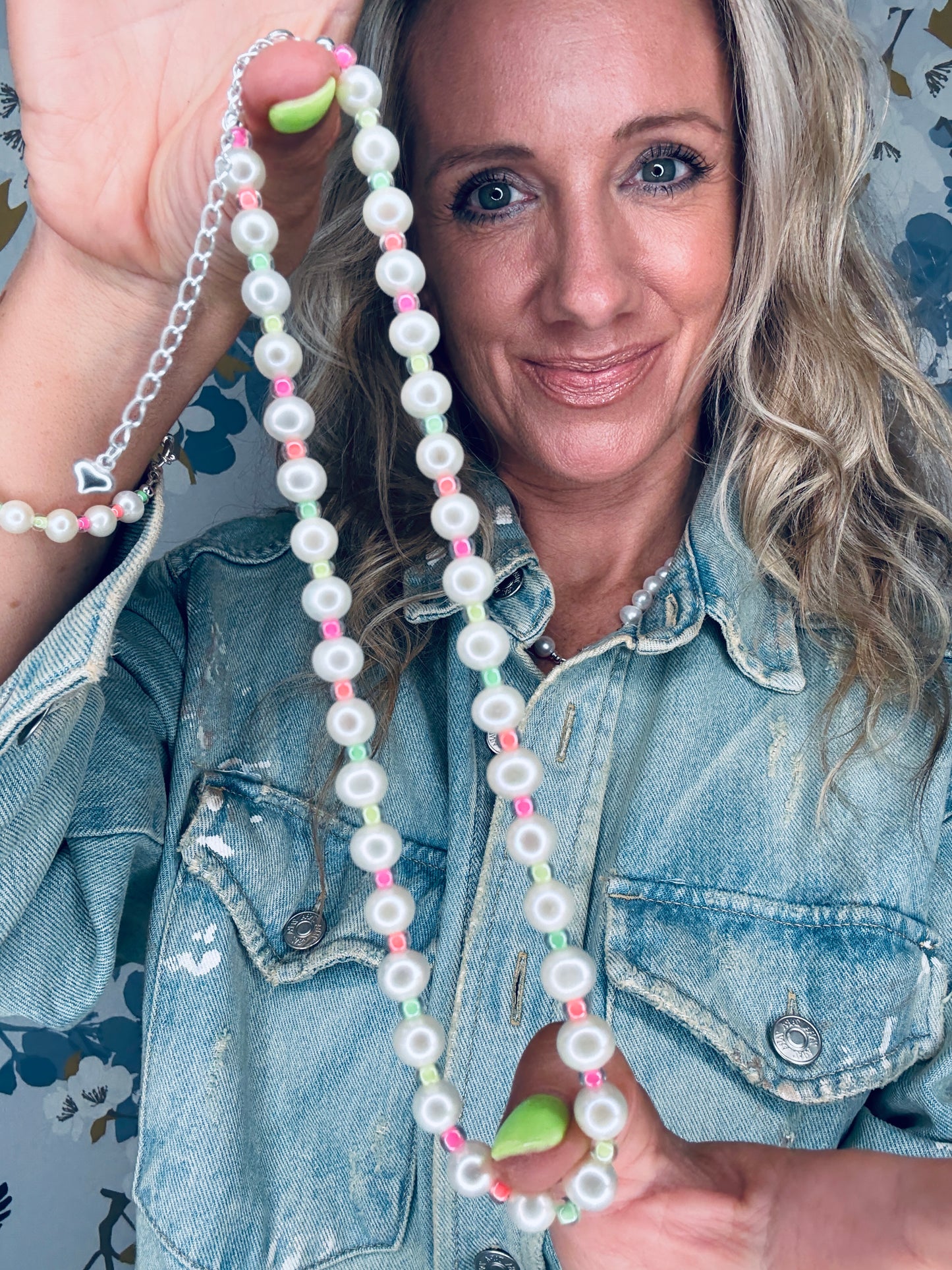 Neon Freshwater Pearl Necklace