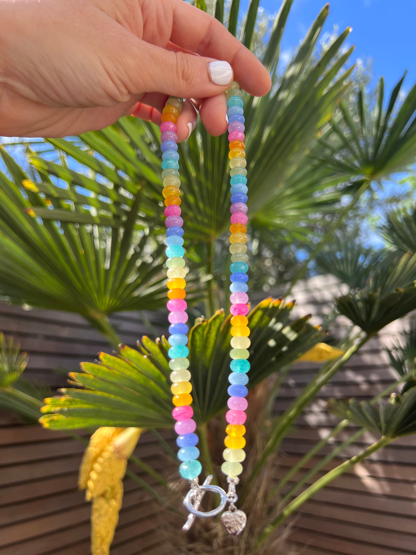 Pastel Gemstone Beaded Necklace 🍬