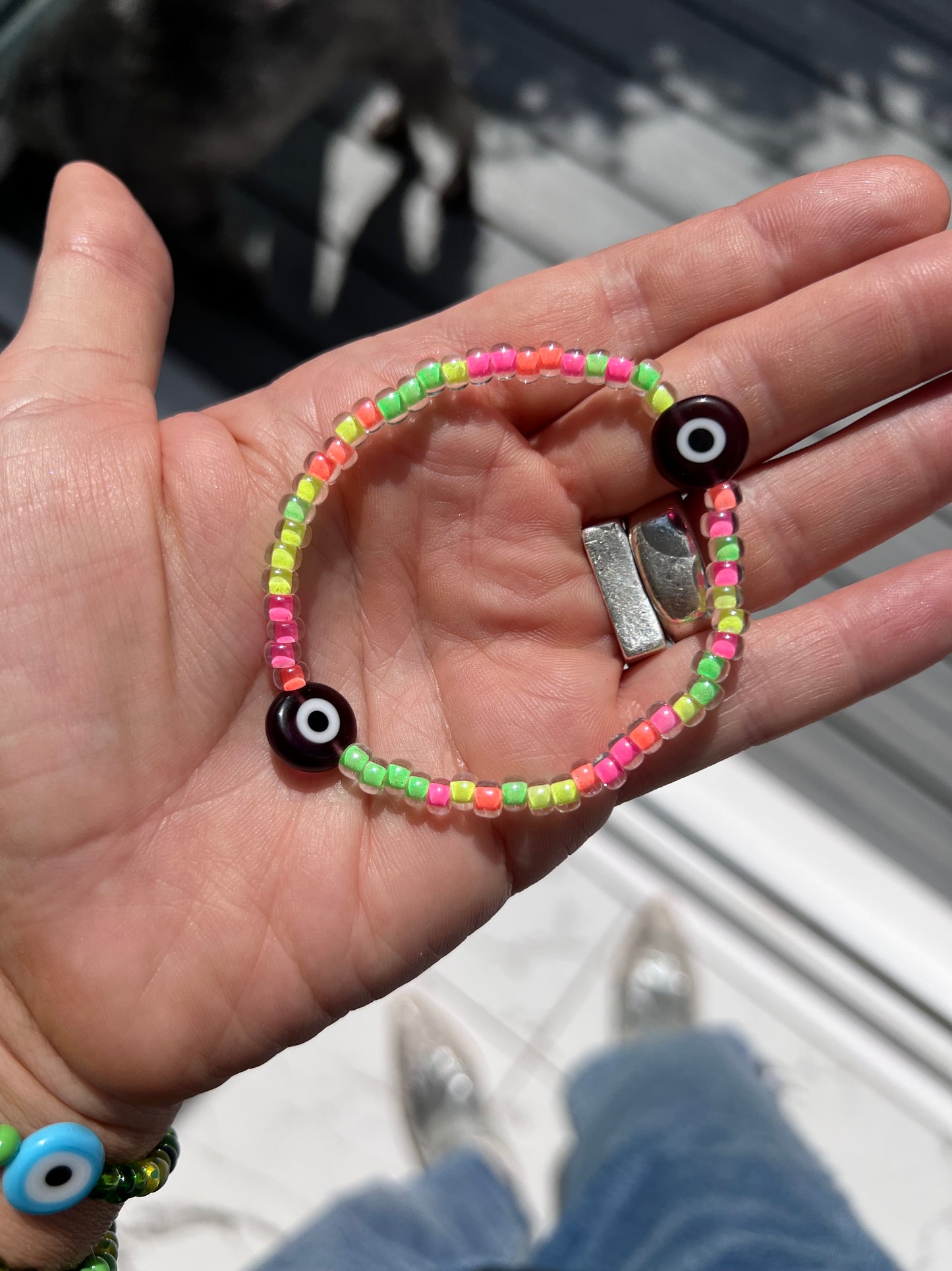 Neon Evil Eye Bracelet