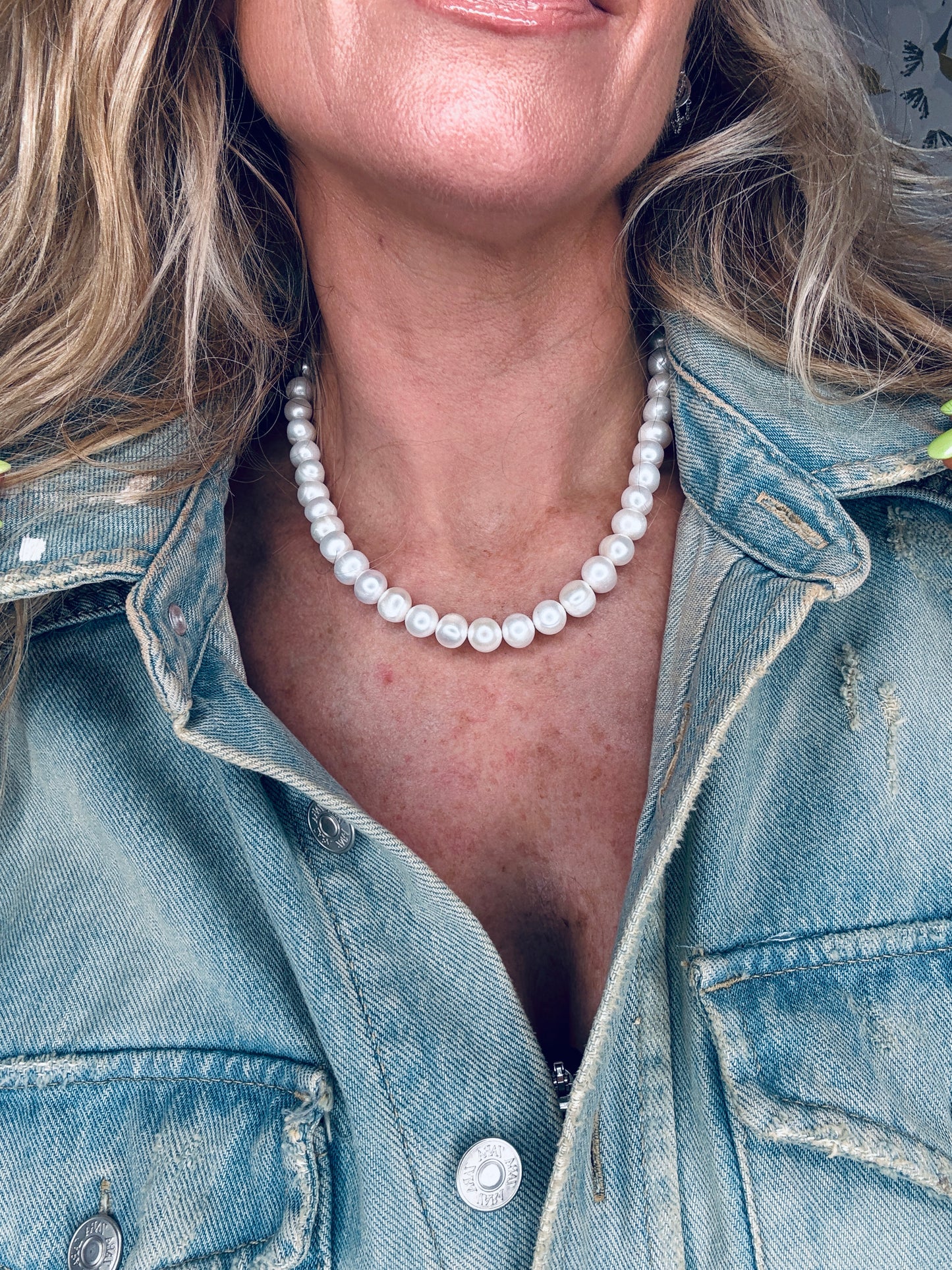 Pearl Necklace with Double Albert Clasp