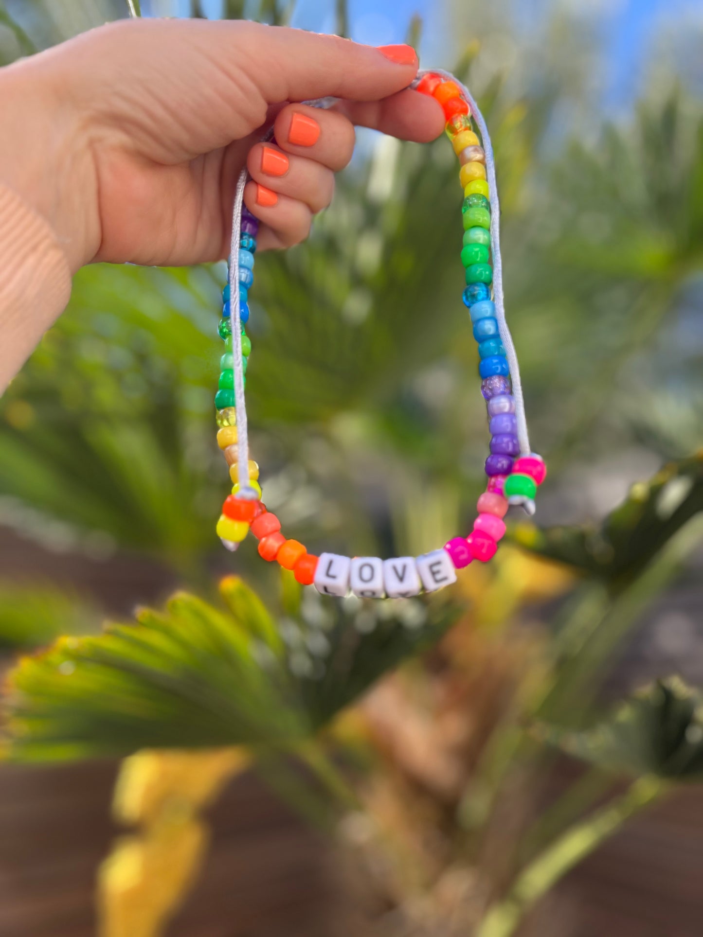 Rainbow LOVE Necklace