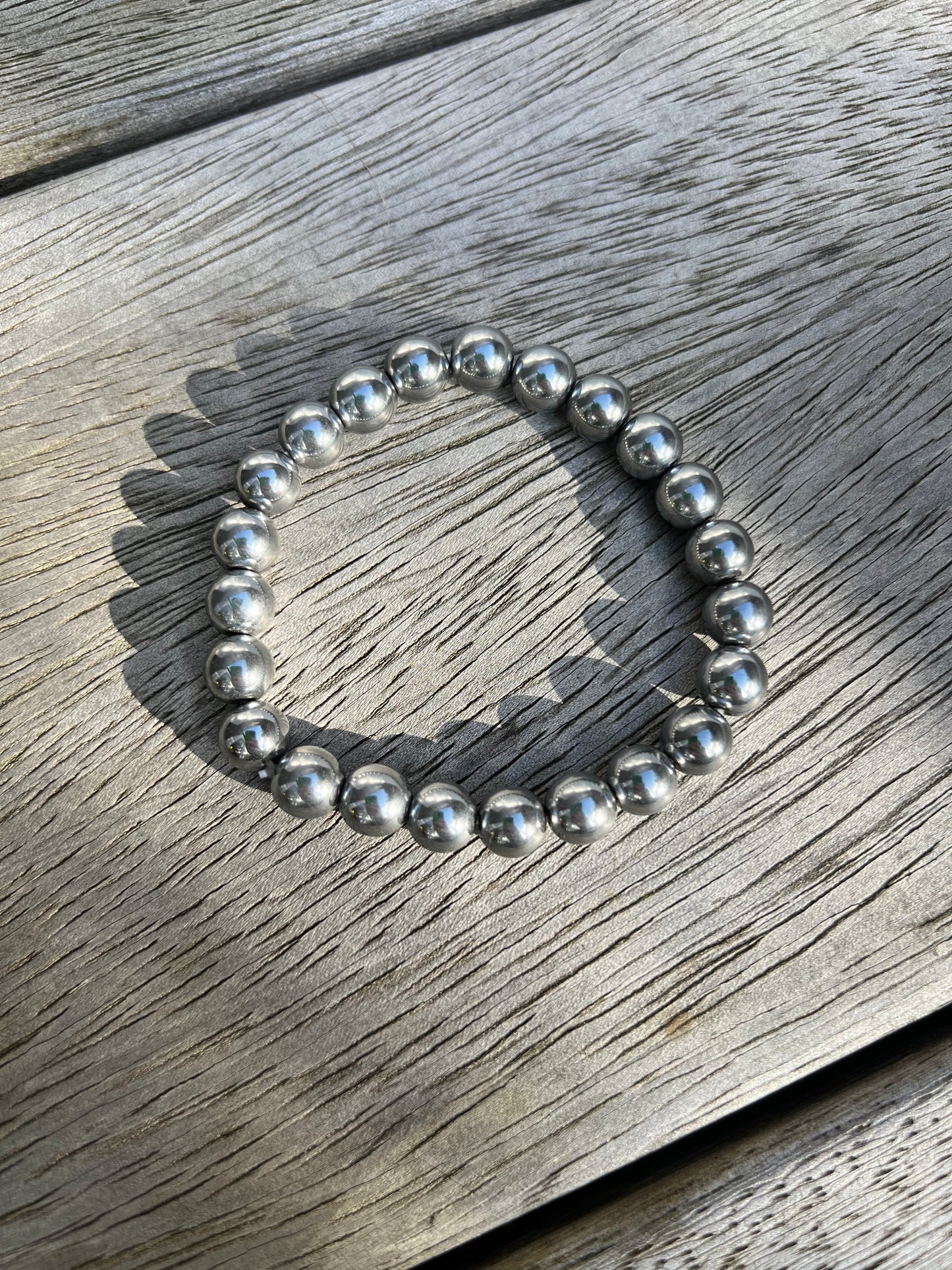 Hematite Silver Bracelet