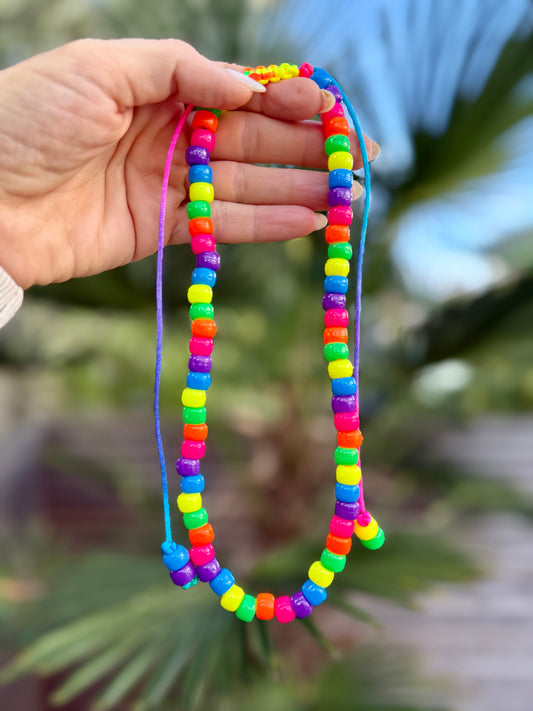 Neon Beaded Necklace 2.0