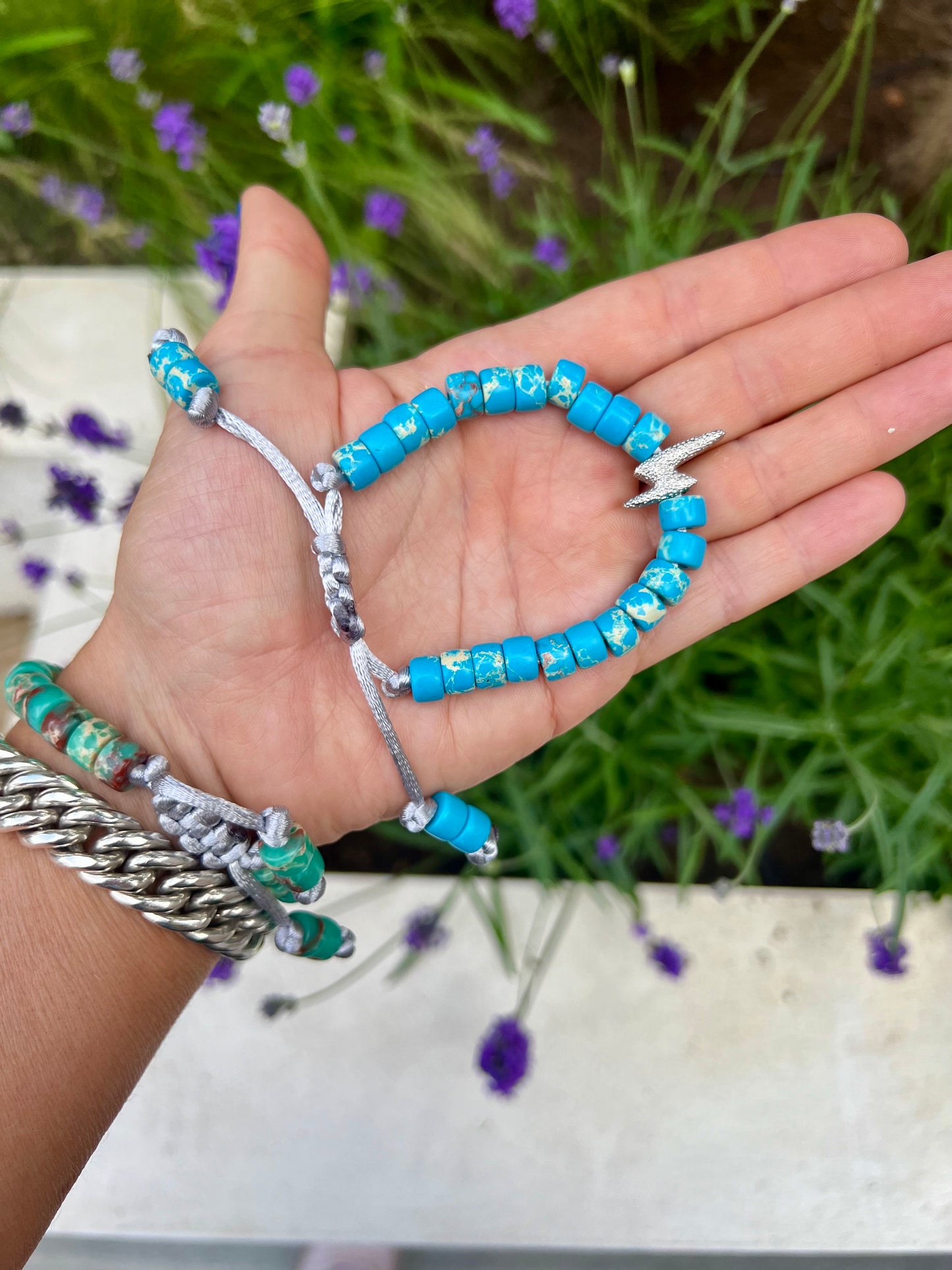 Blue Jasper Gemstone Bracelet 💘