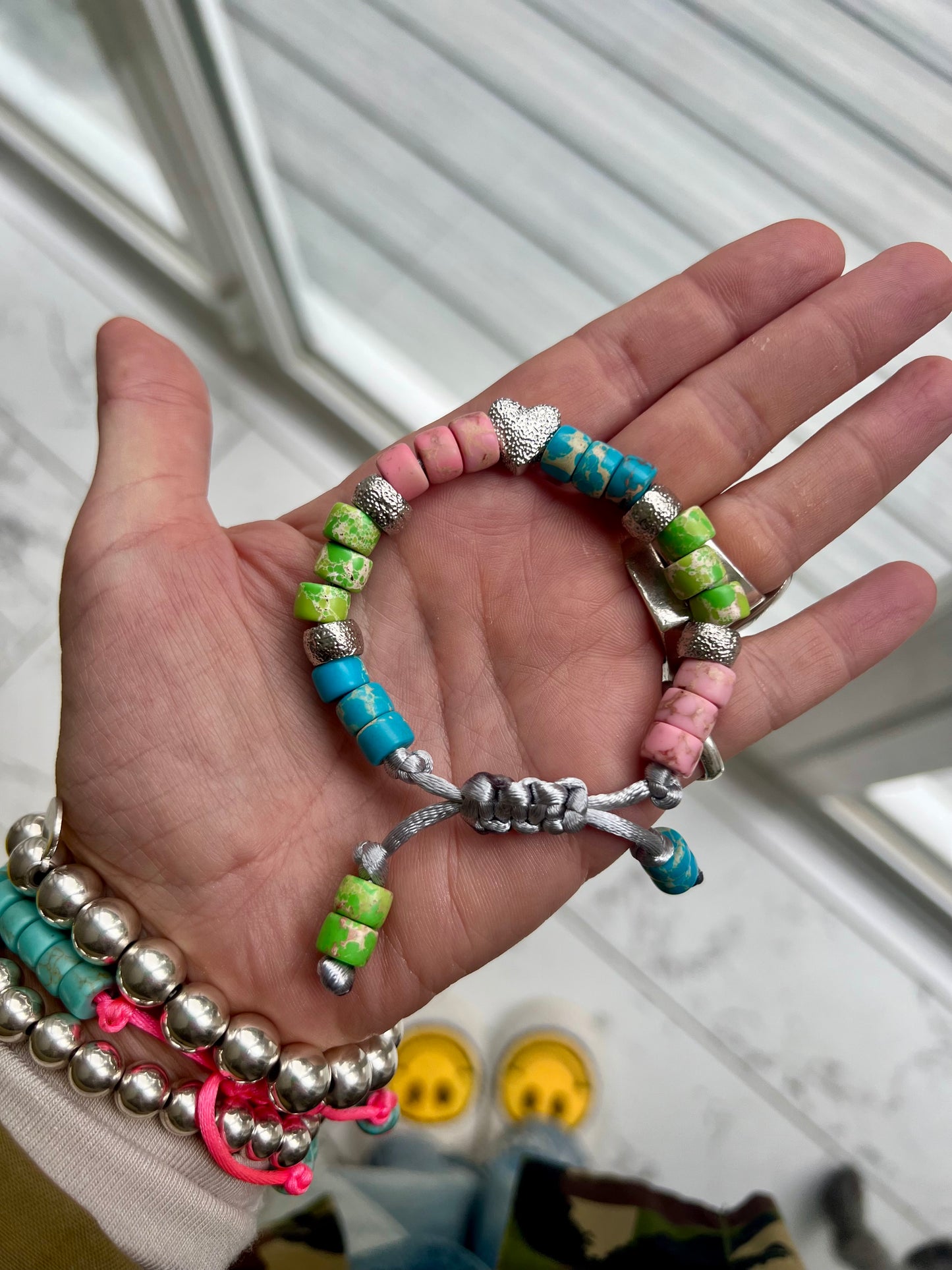 Jasper Gemstone Bracelet 🩷💚💙