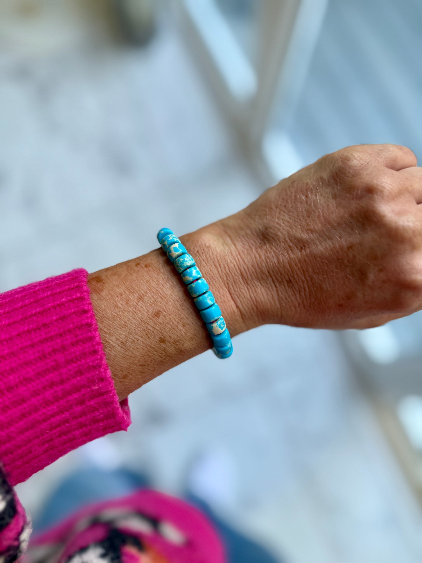 Blue Jasper Gemstone Bracelet