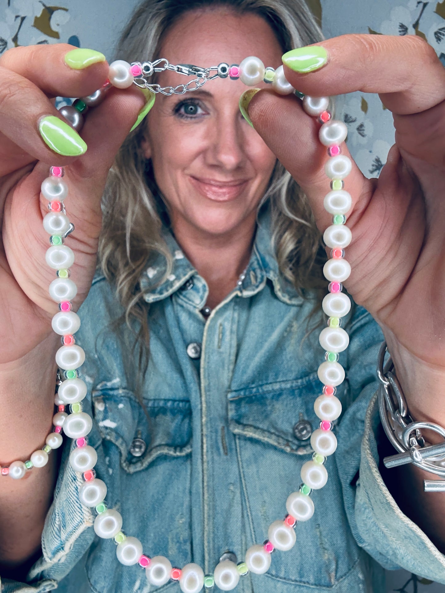 Neon Freshwater Pearl Necklace