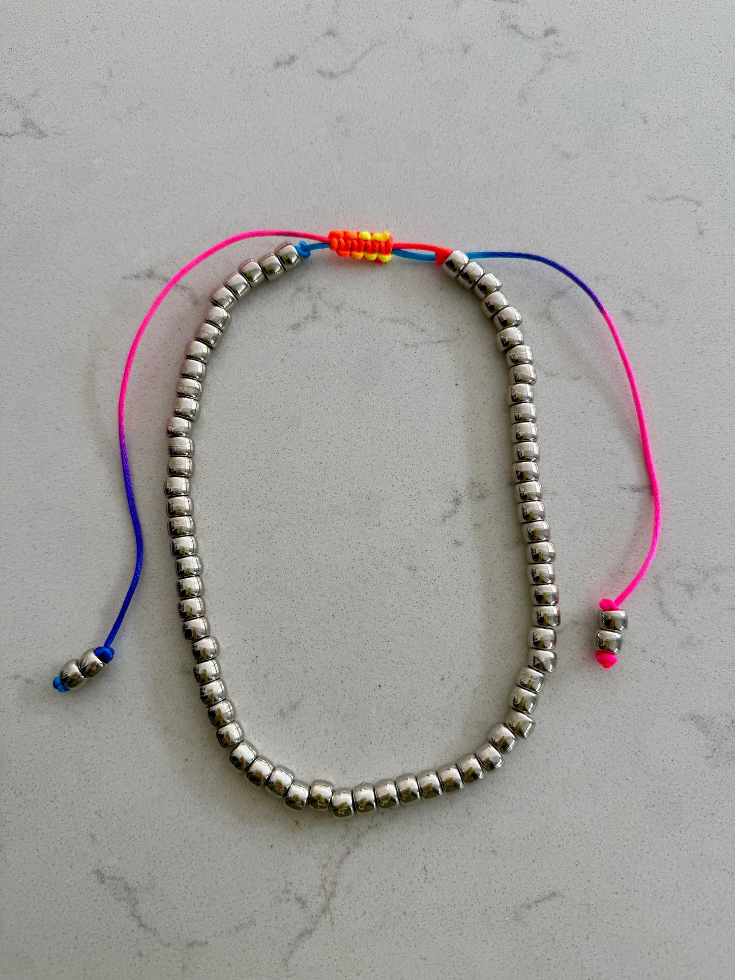 Silver Beaded Necklace 2.0