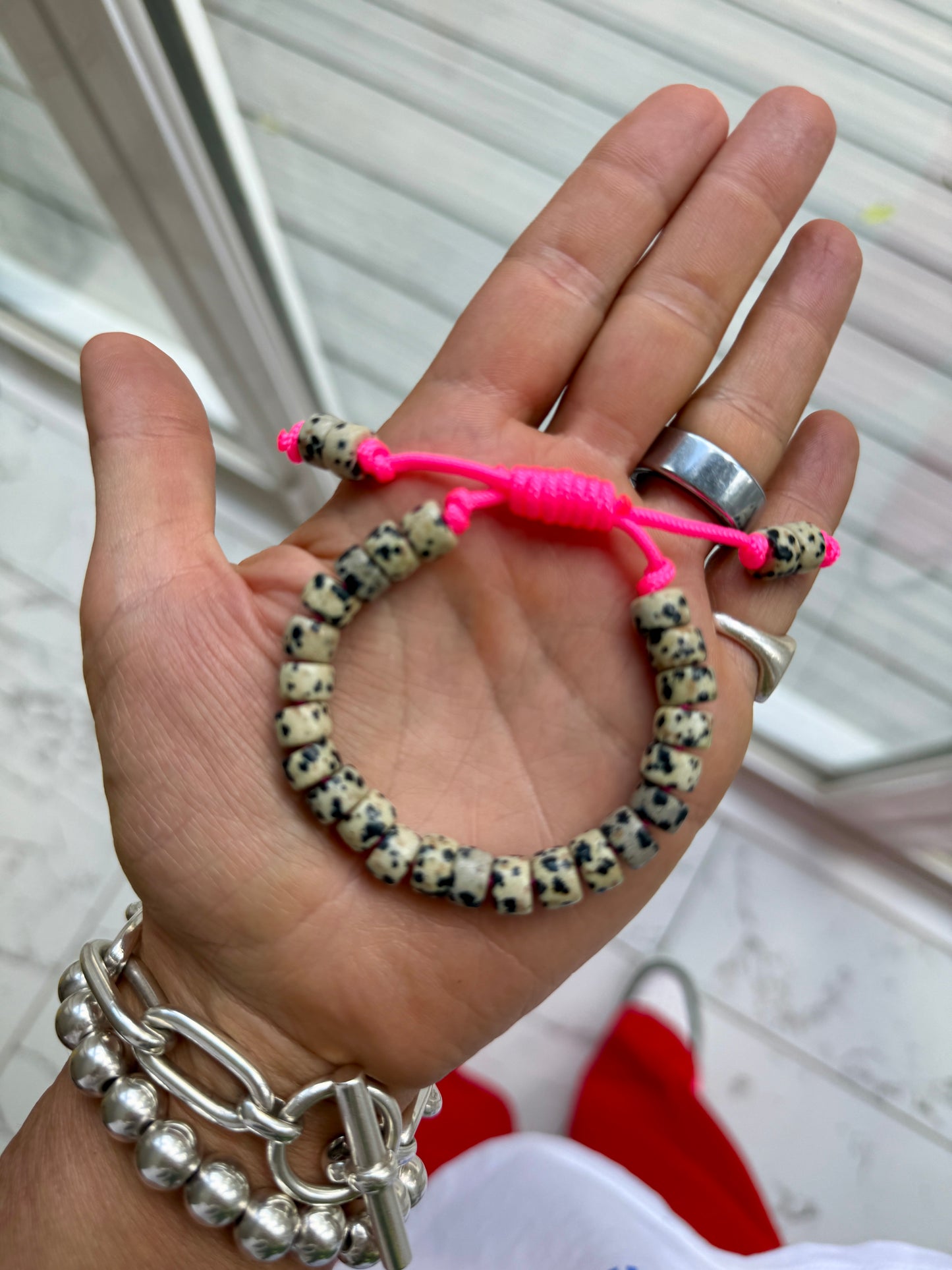 Dalmatian Jasper Gemstone Bracelet