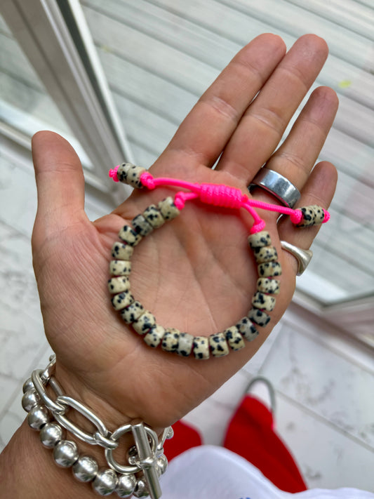 Dalmatian Jasper Gemstone Bracelet