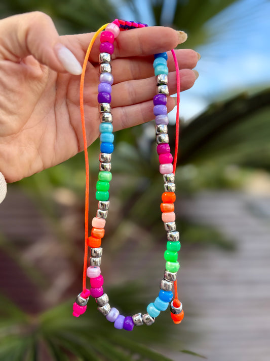 Rainbow Bling Beaded Necklace 2.0